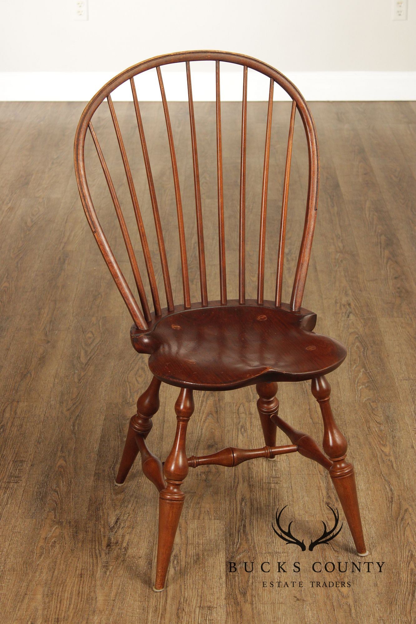 D.R. Dimes Vintage Set Of Four Pine Windsor Dining Chairs