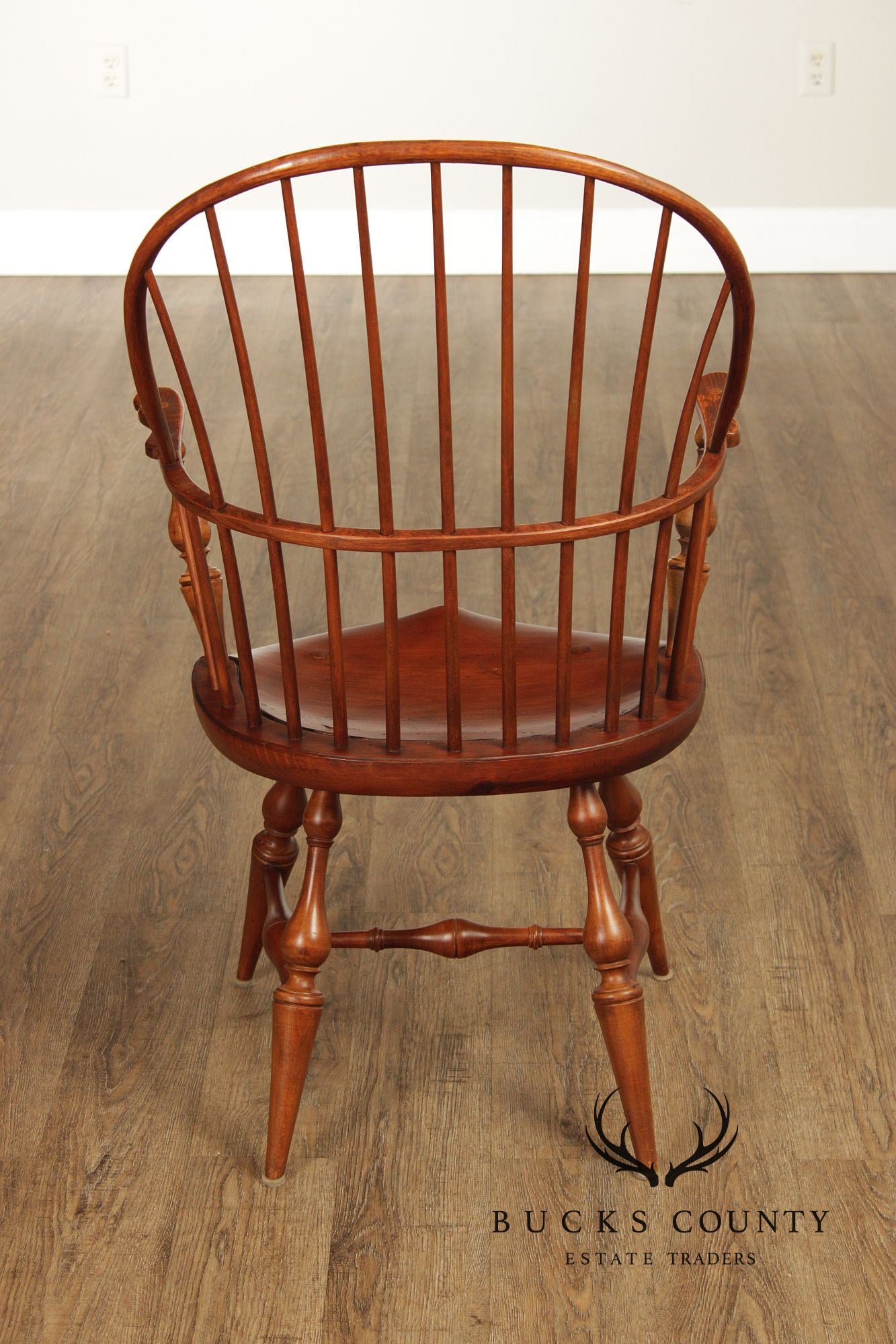 D.R. Dimes Vintage Set Of Four Pine Windsor Dining Chairs