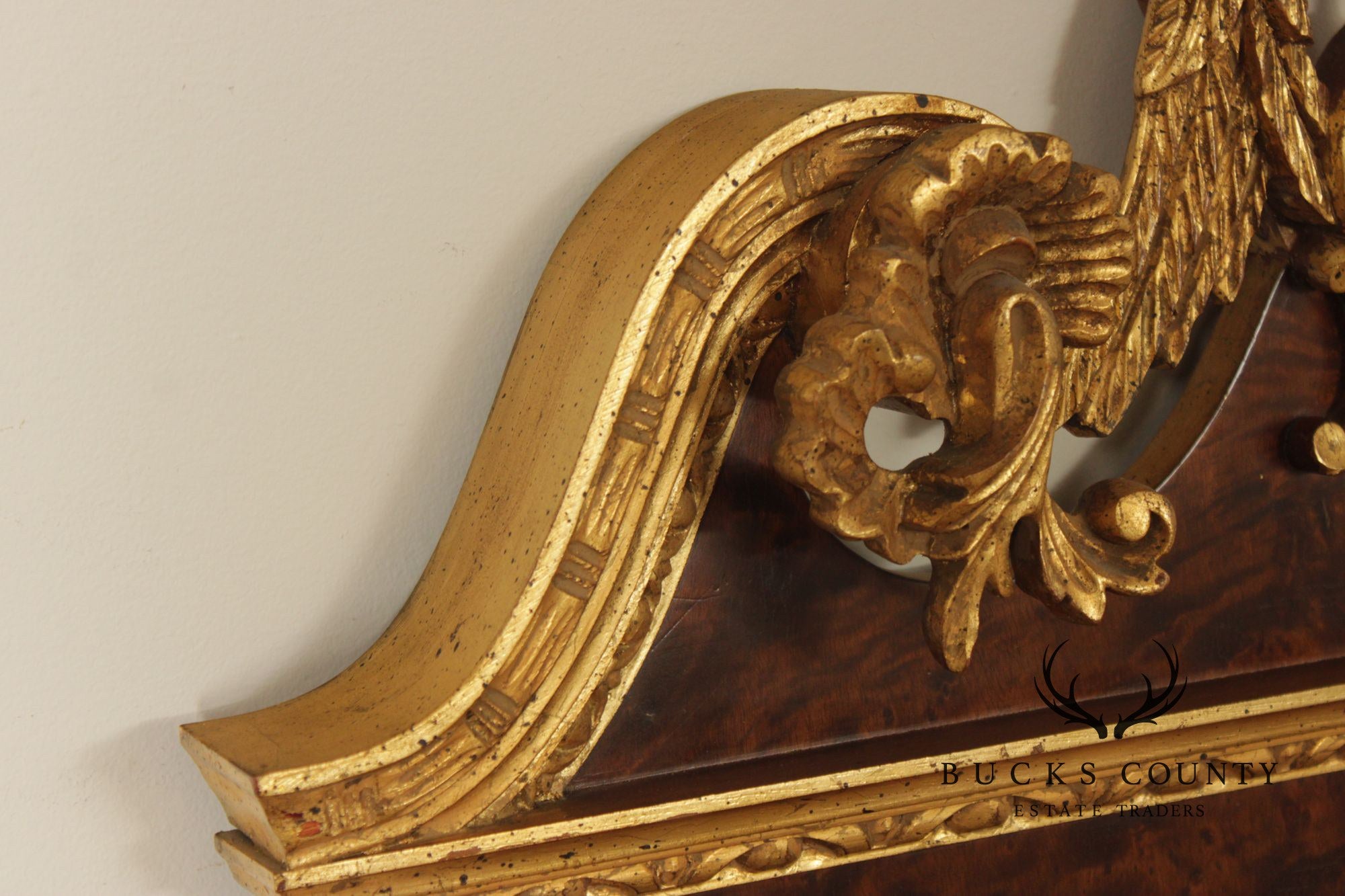 LaBarge Federal Style Carved Mahogany Wall Mirror
