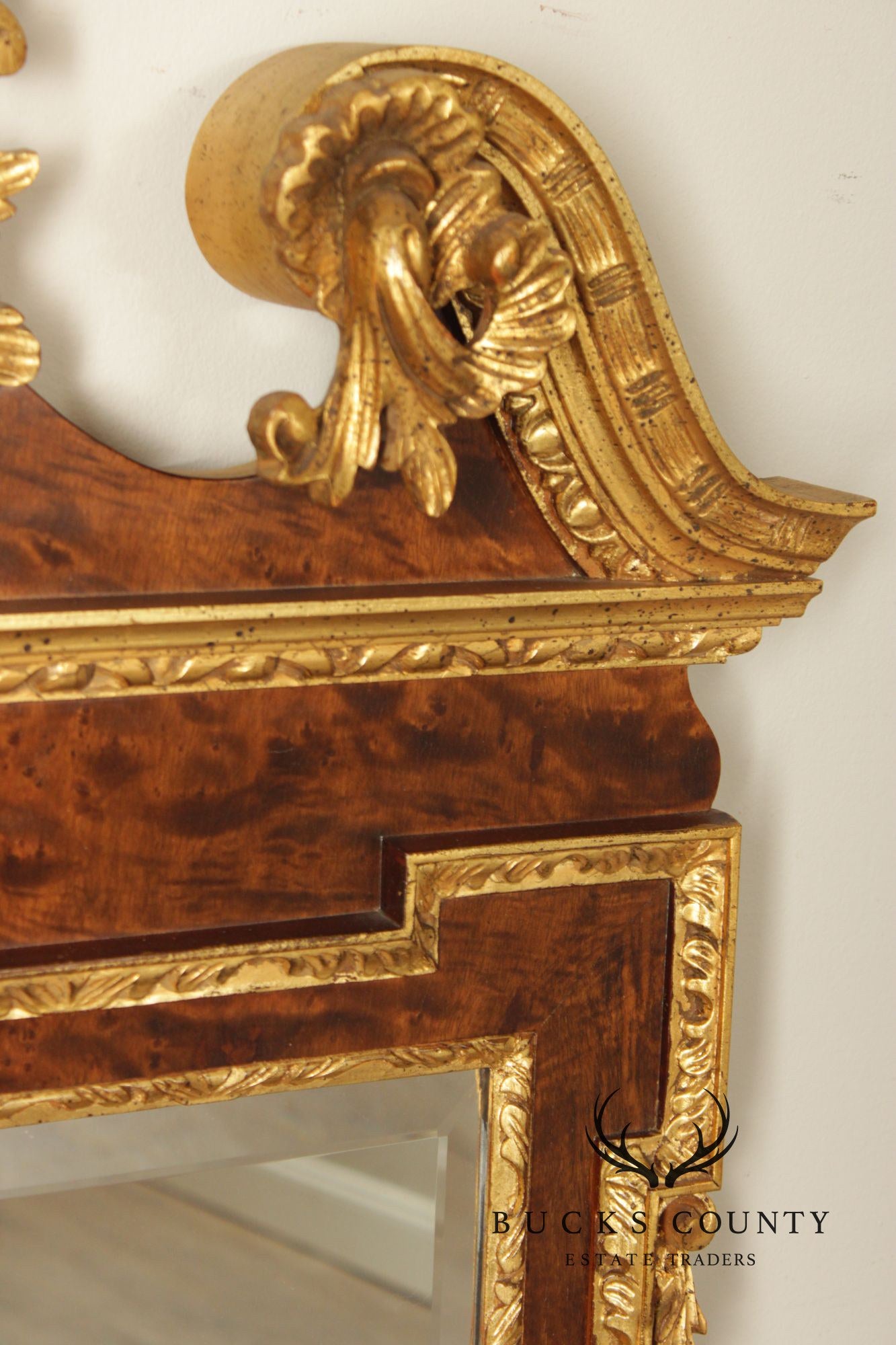 LaBarge Federal Style Carved Mahogany Wall Mirror