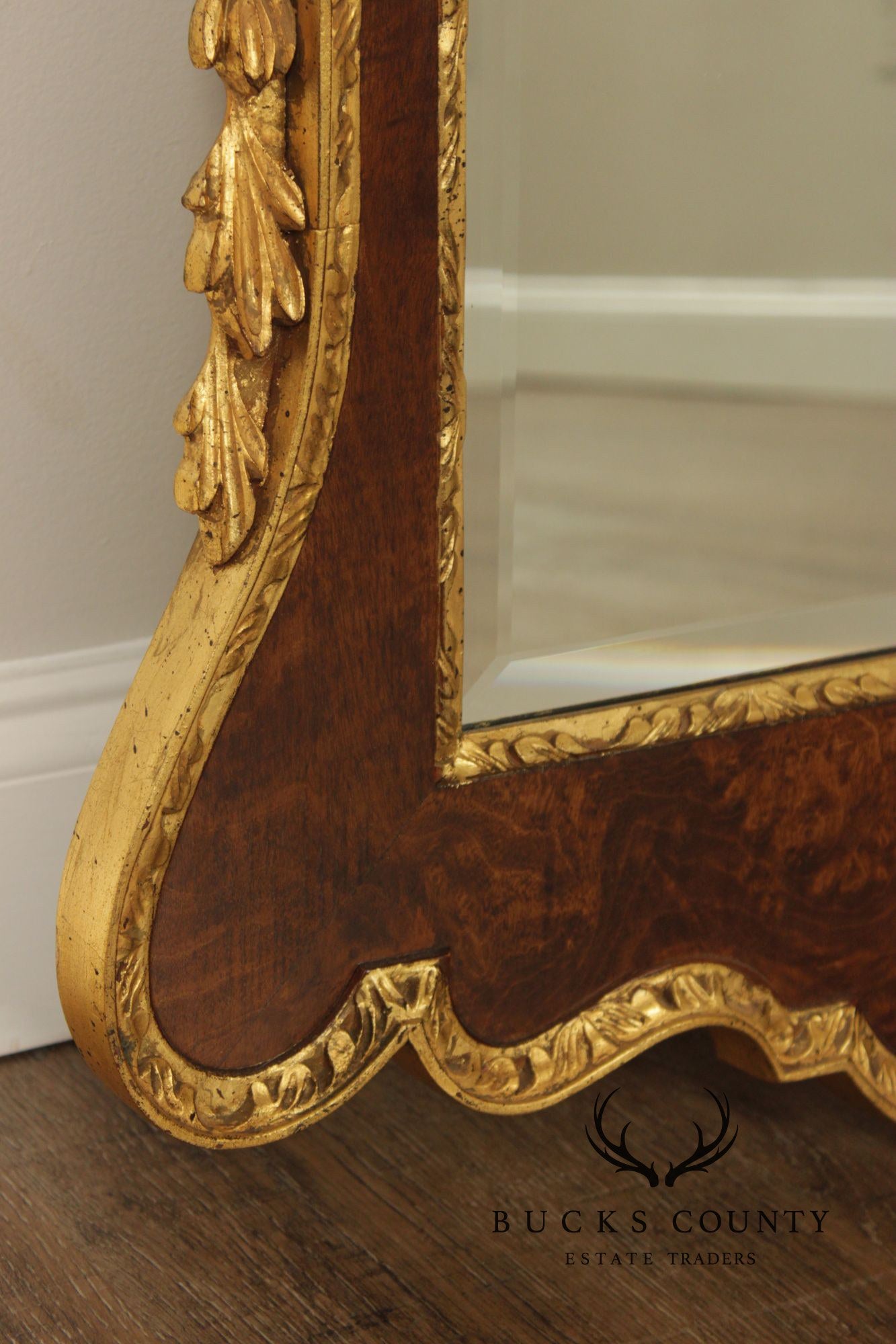 LaBarge Federal Style Carved Mahogany Wall Mirror