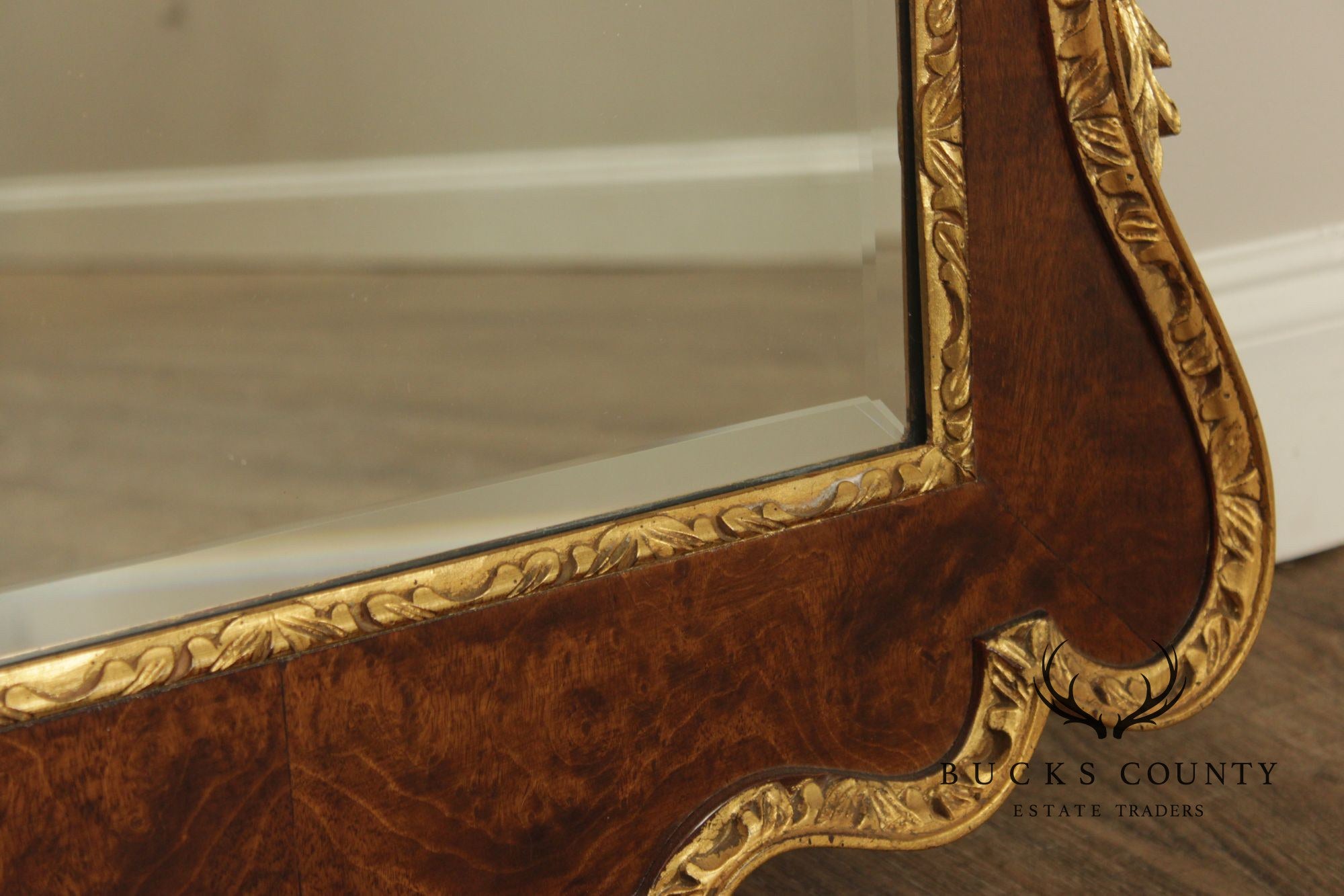 LaBarge Federal Style Carved Mahogany Wall Mirror