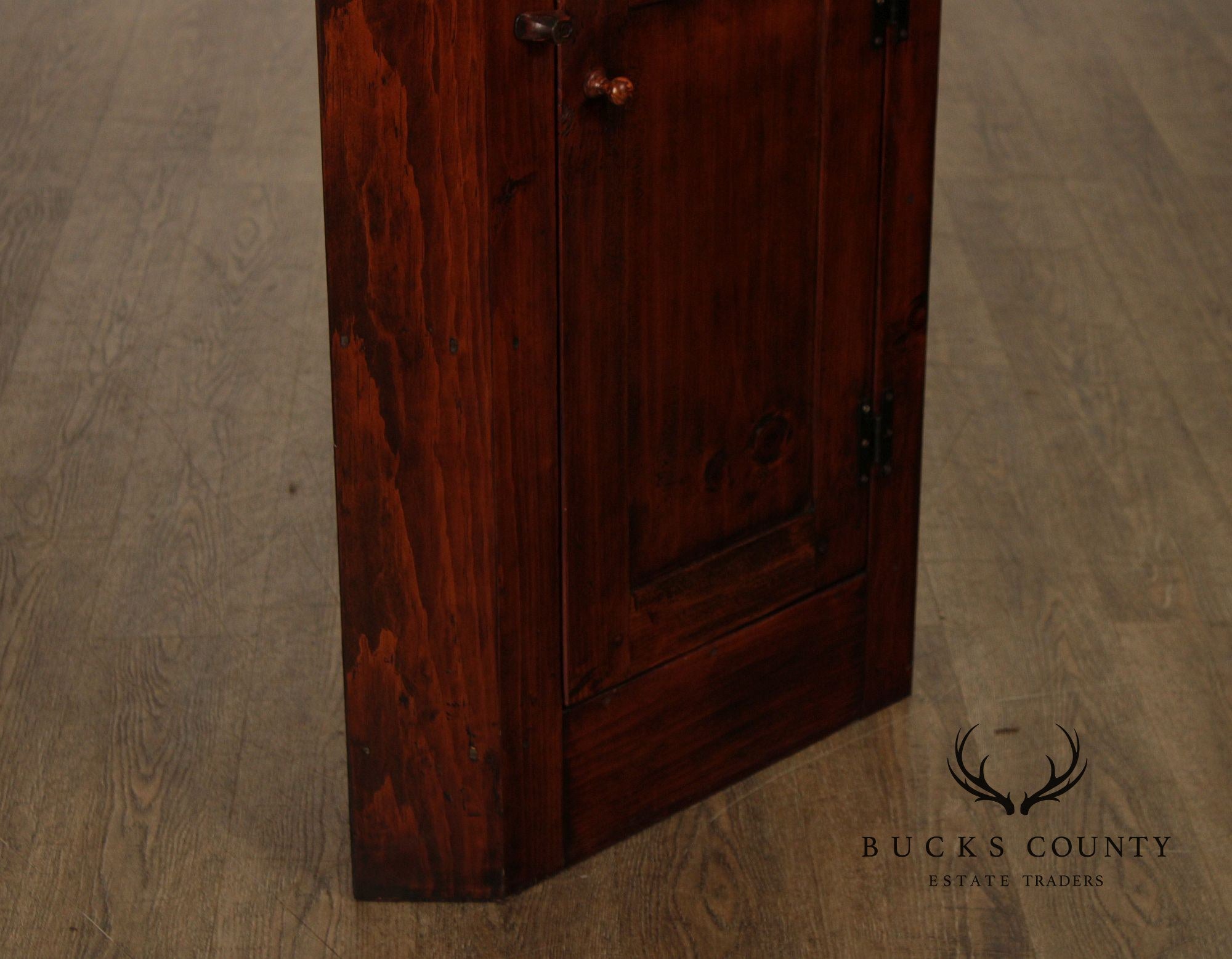 Custom Quality Narrow Pine Corner Cabinet