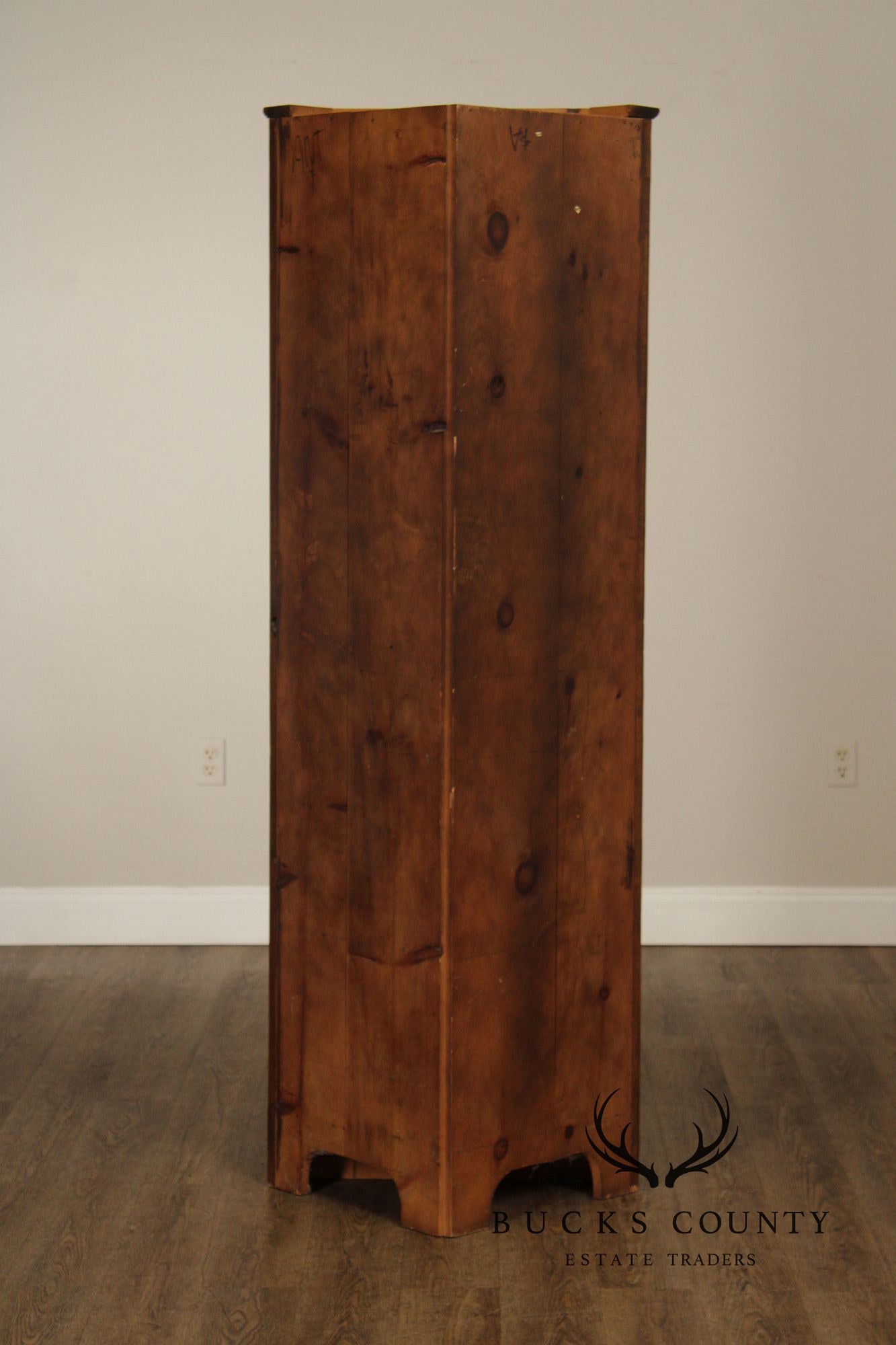 Custom Quality Narrow Pine Corner Cabinet