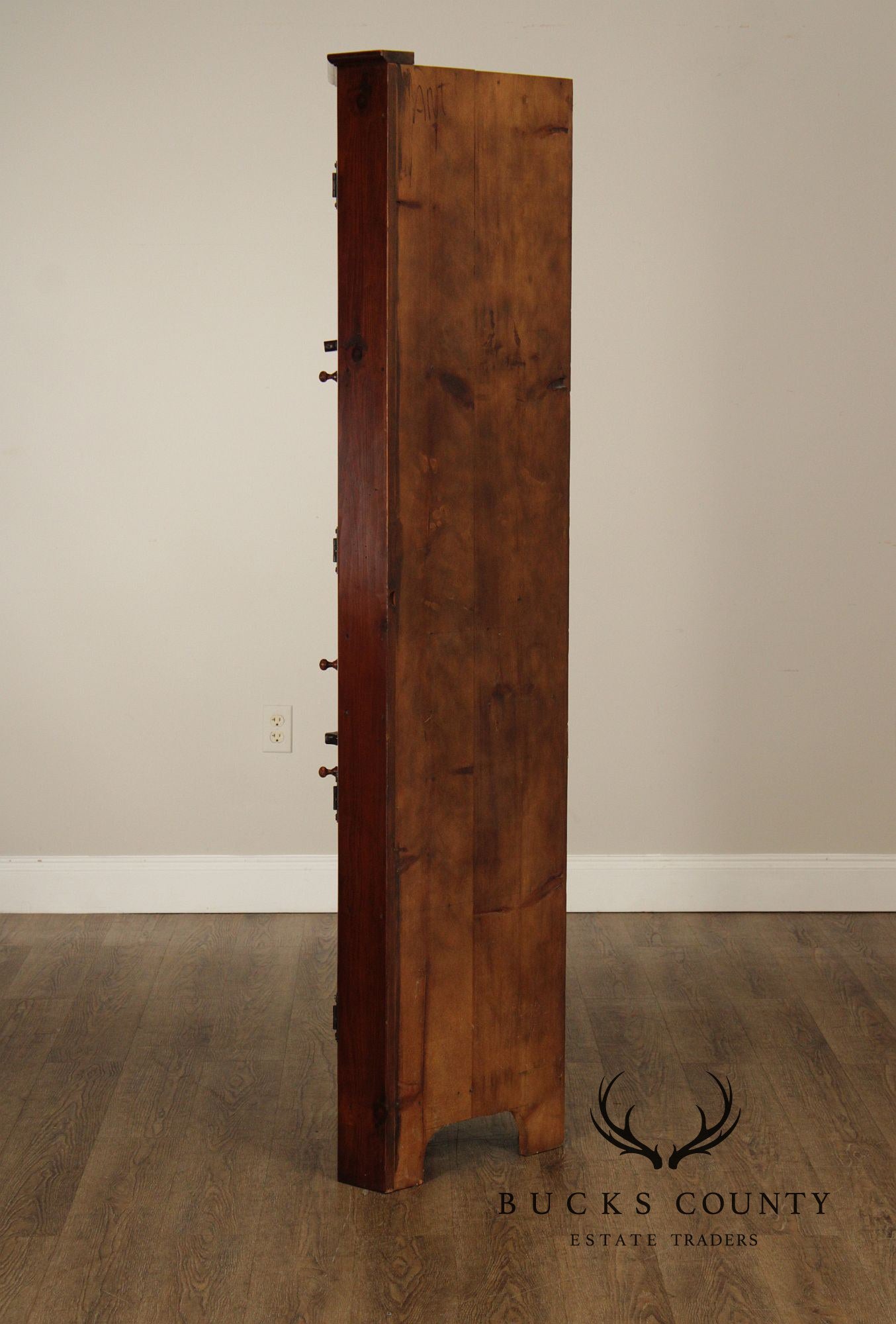 Custom Quality Narrow Pine Corner Cabinet