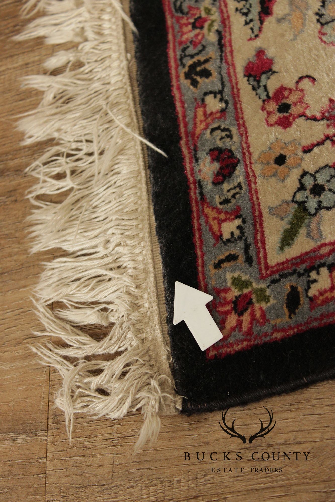 Persian Floral Medallion Style Wool Area Rug With Black Field 4.2 X 6.8