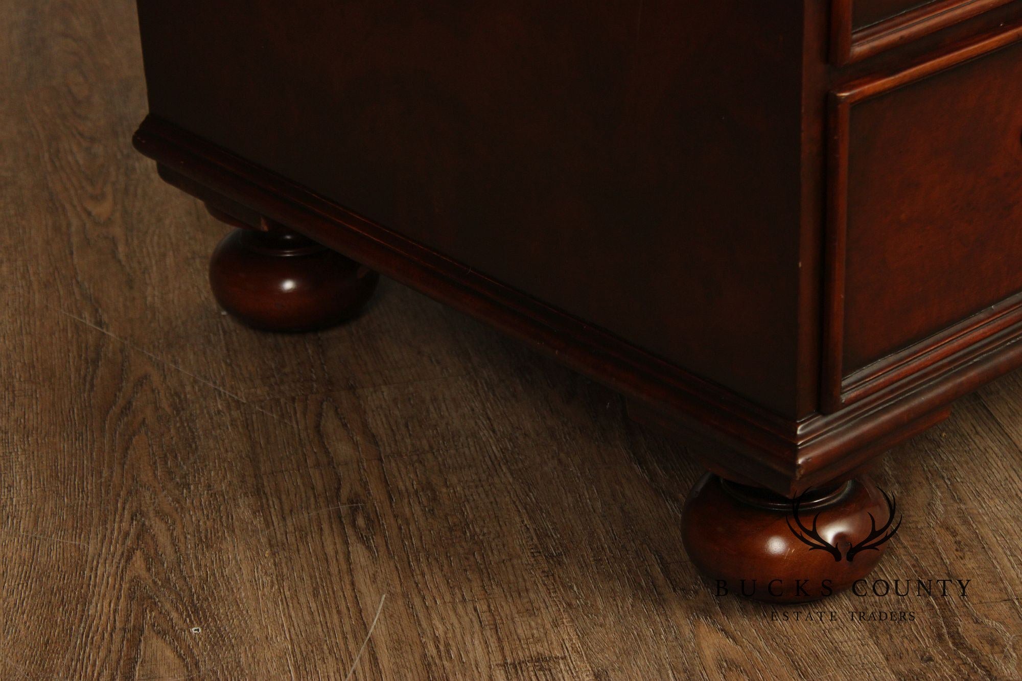 Theodore Alexander Georgian Style Burlwood Secretary Writing Desk
