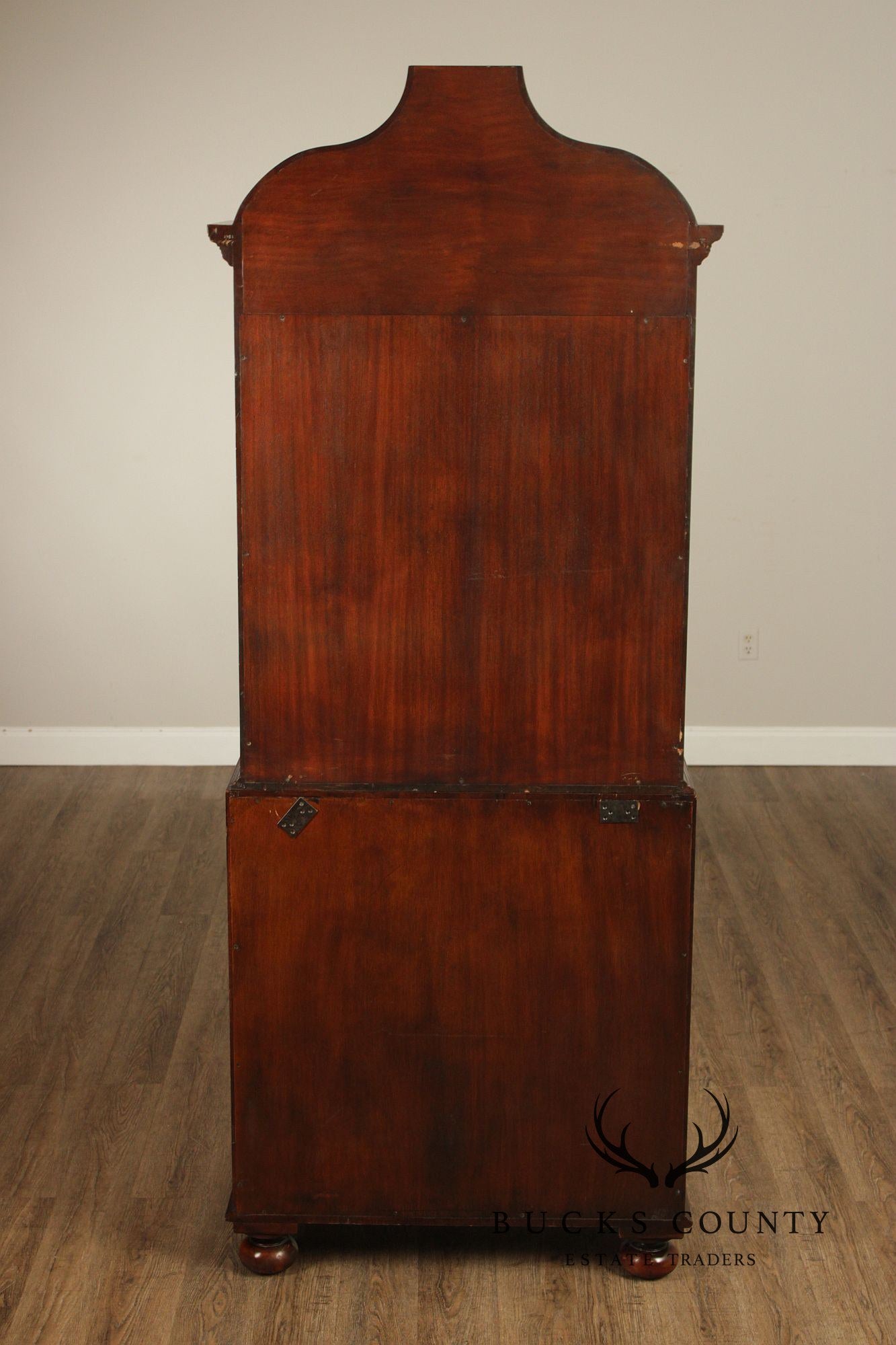 Theodore Alexander Georgian Style Burlwood Secretary Writing Desk