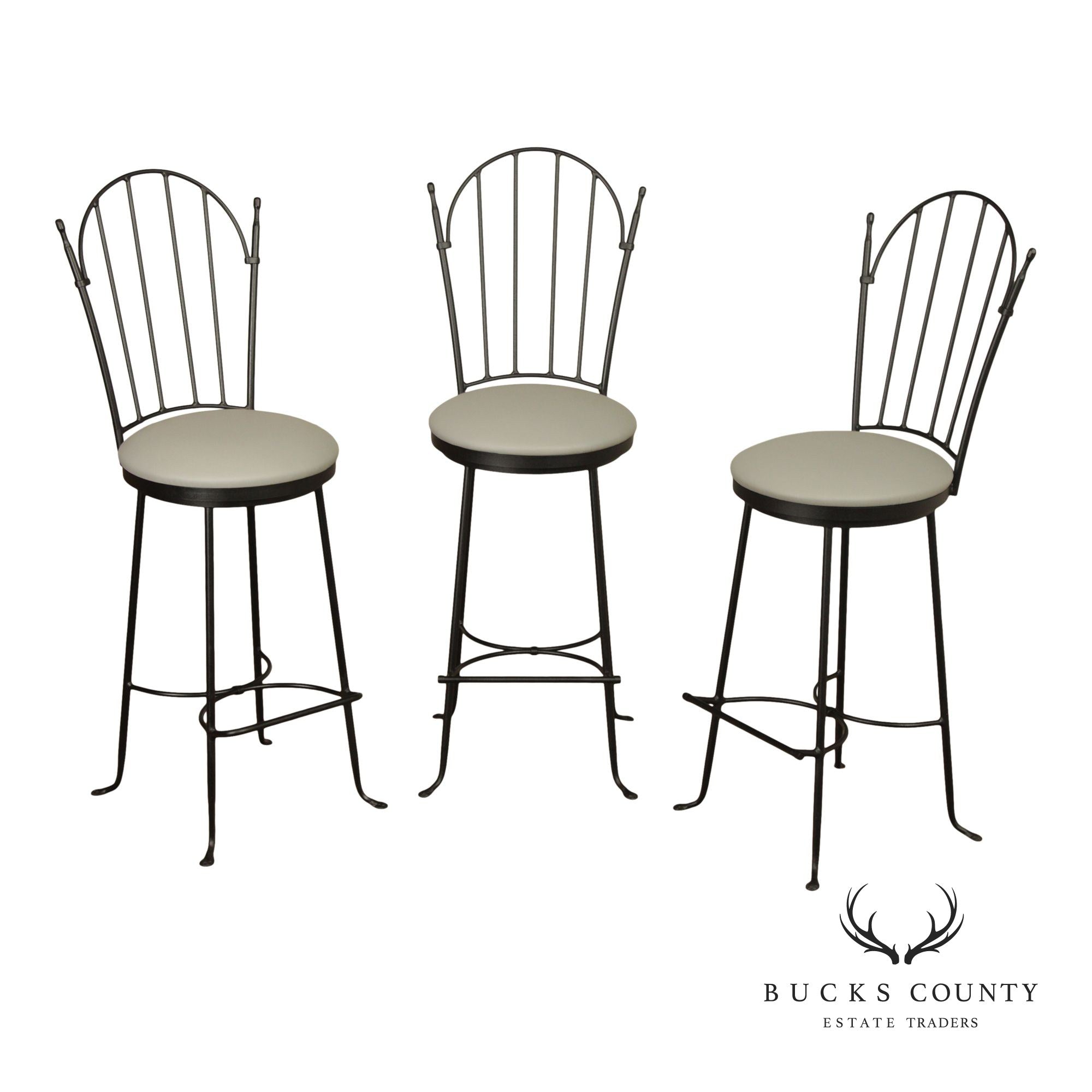Charleston Forge Set of Three Swivel Bar Stools