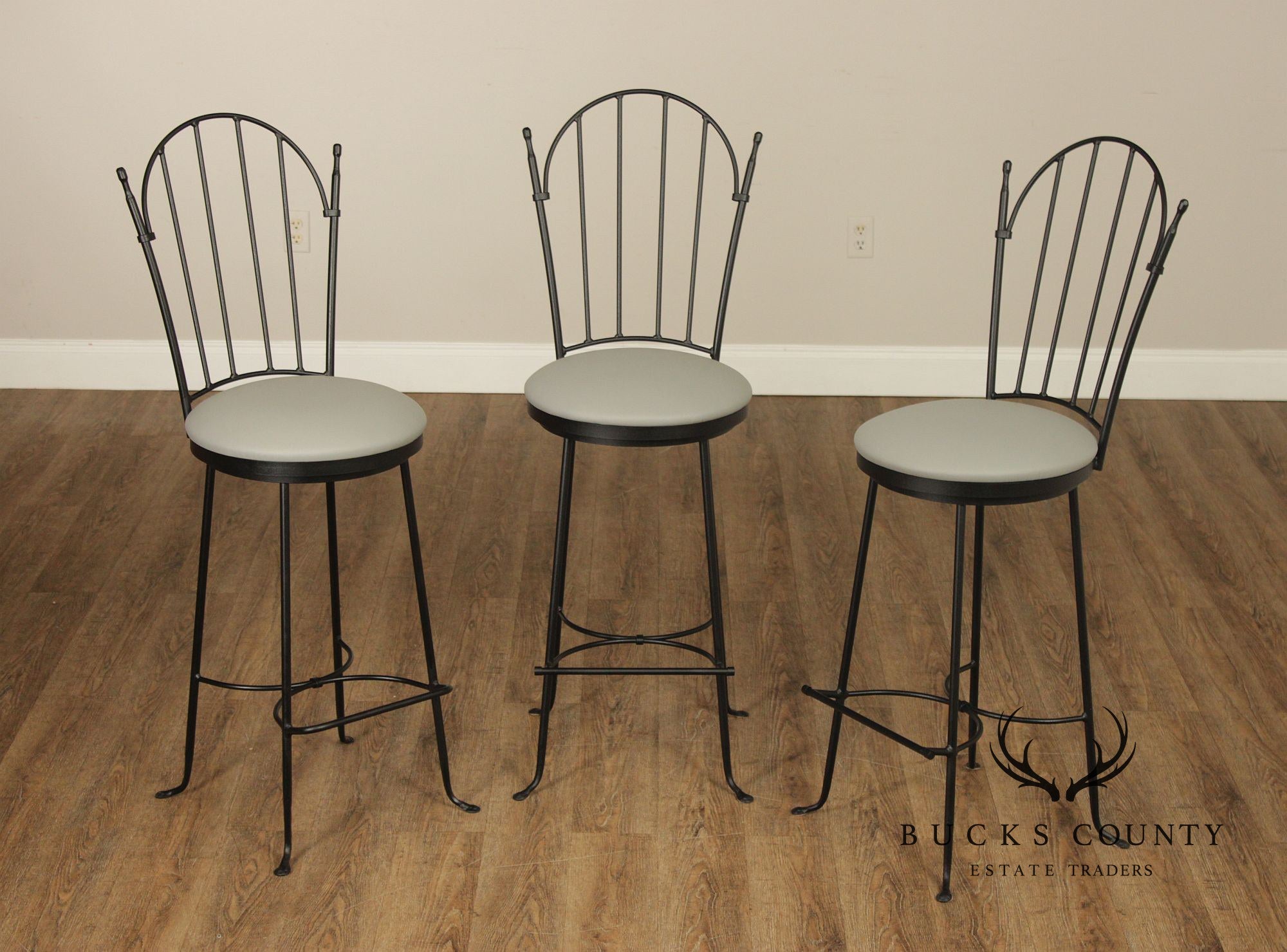 Charleston Forge Set of Three Swivel Bar Stools
