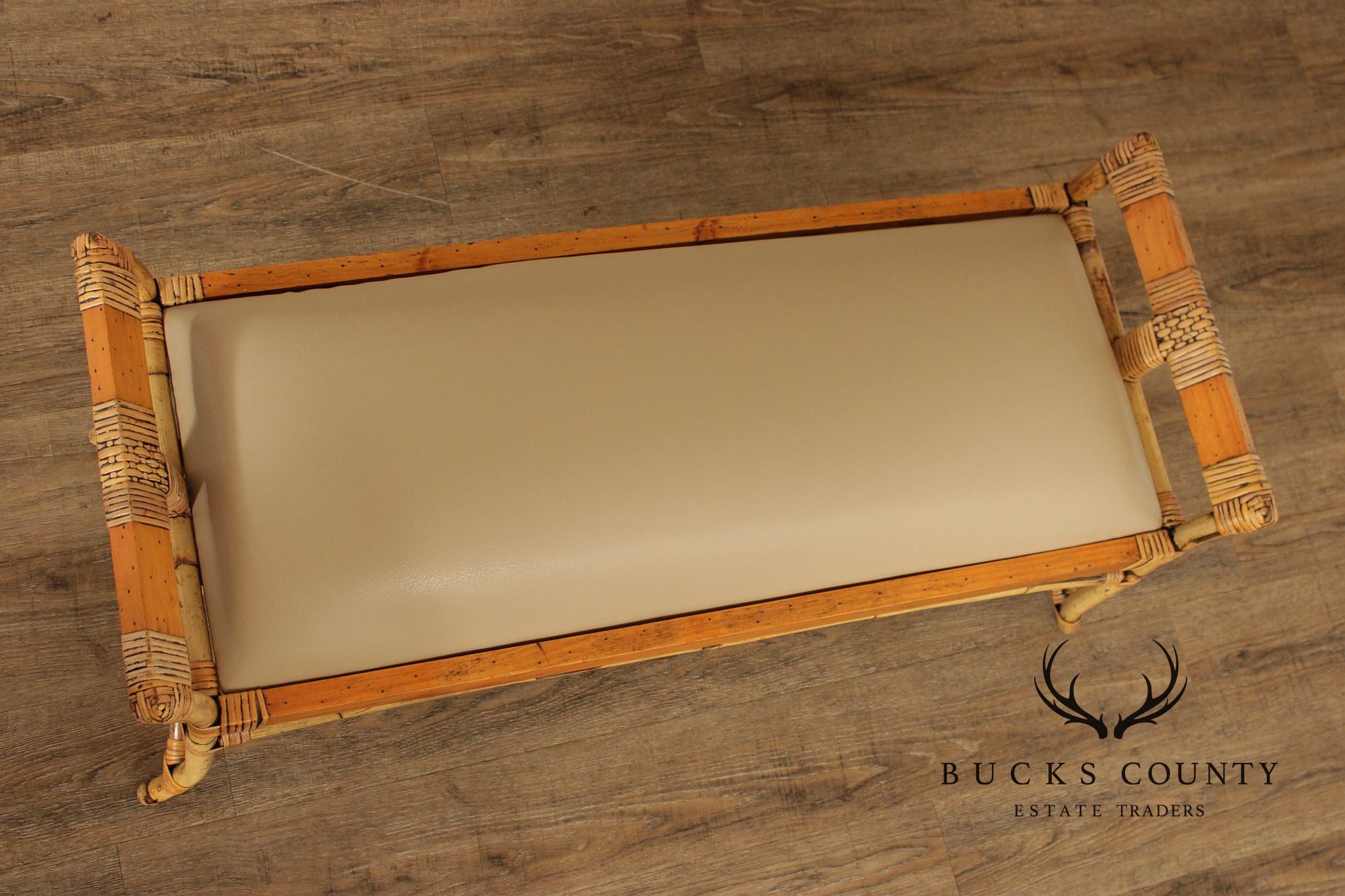 English Bamboo and Pine Window Bench