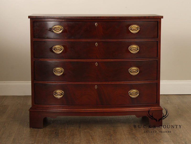 Ethan Allen 18th Century Mahogany Collection Bowfront Chest