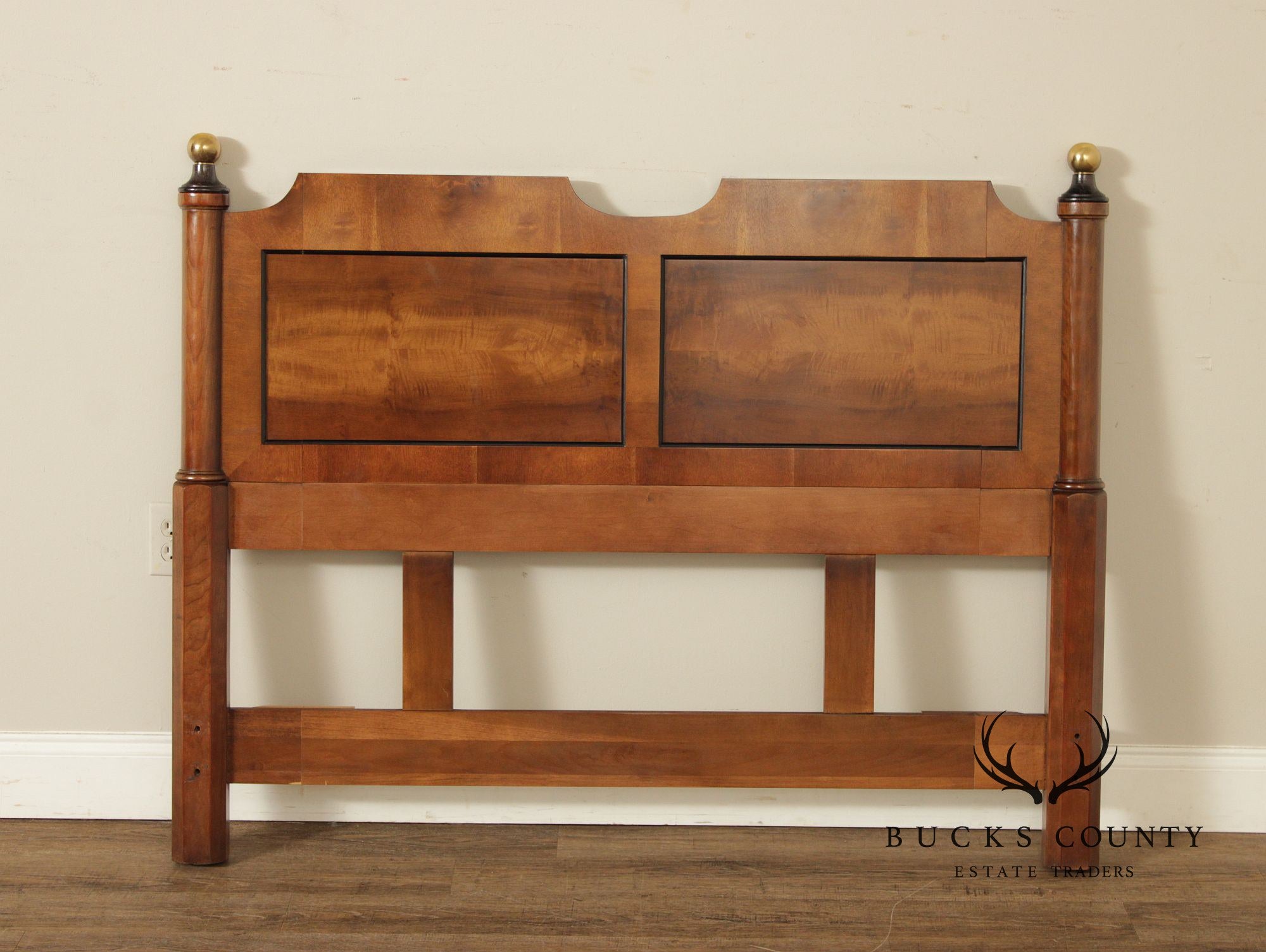 Century Furniture Traditional Yew Wood Full Headboard
