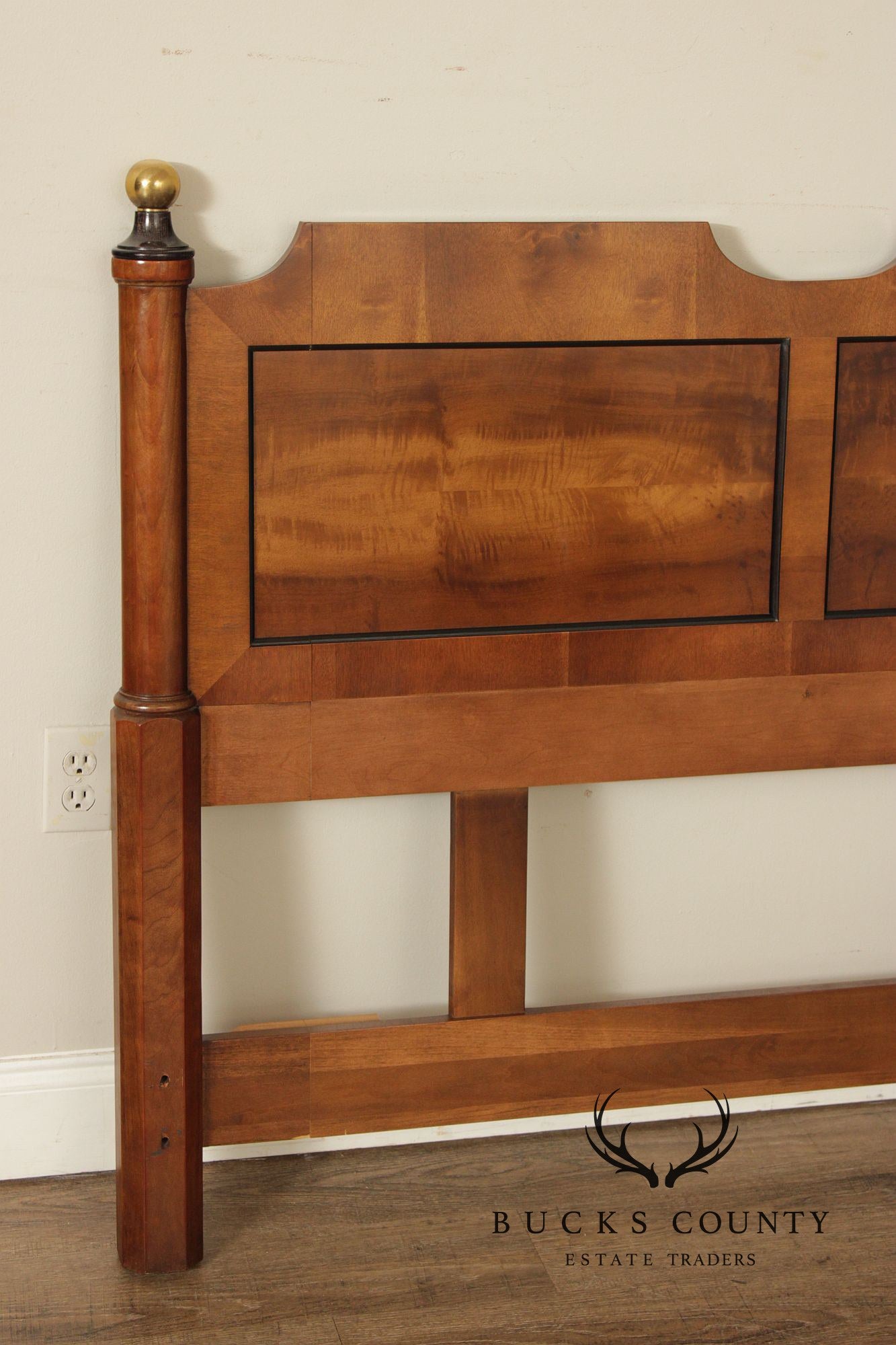Century Furniture Traditional Yew Wood Full Headboard