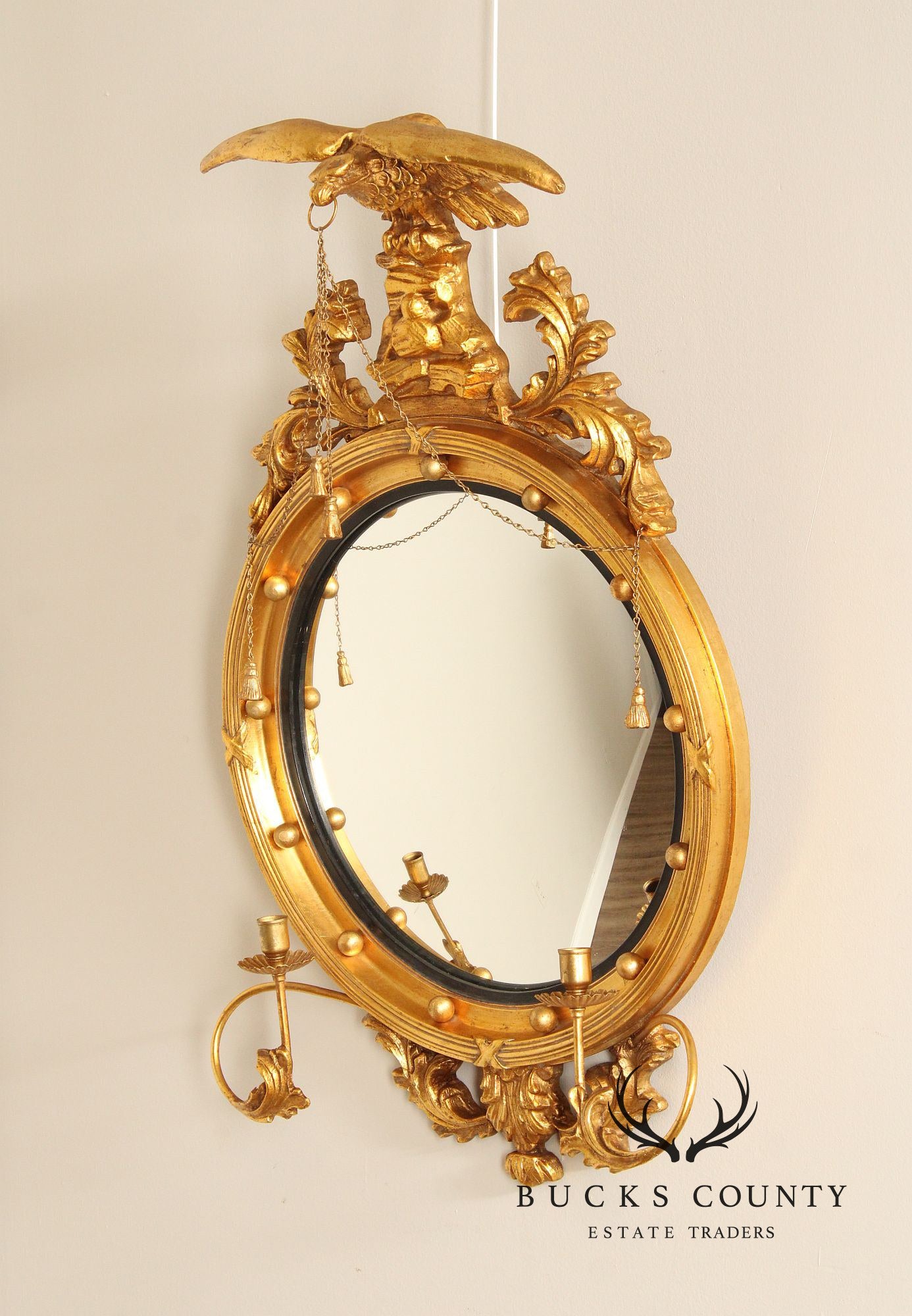 Friedman Brothers 'Continental Girandole' Convex Mirror