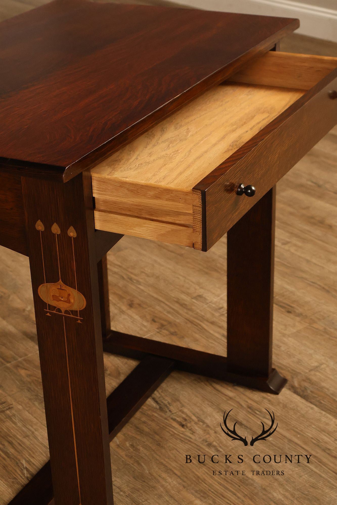 Stickley Commemorative Harvey Ellis Inlaid Oak Writing Desk