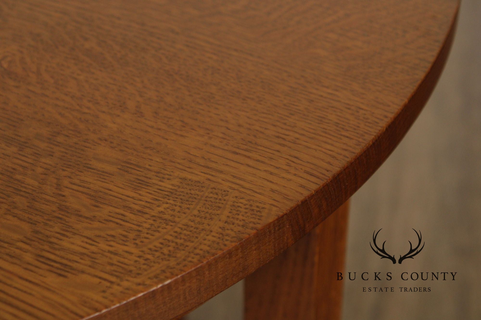 Stickley Mission Collection Oak Round Lamp Table