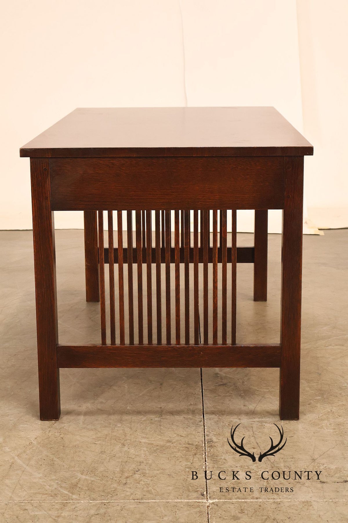Stickley Mission Collection Oak Spindle Writing Desk