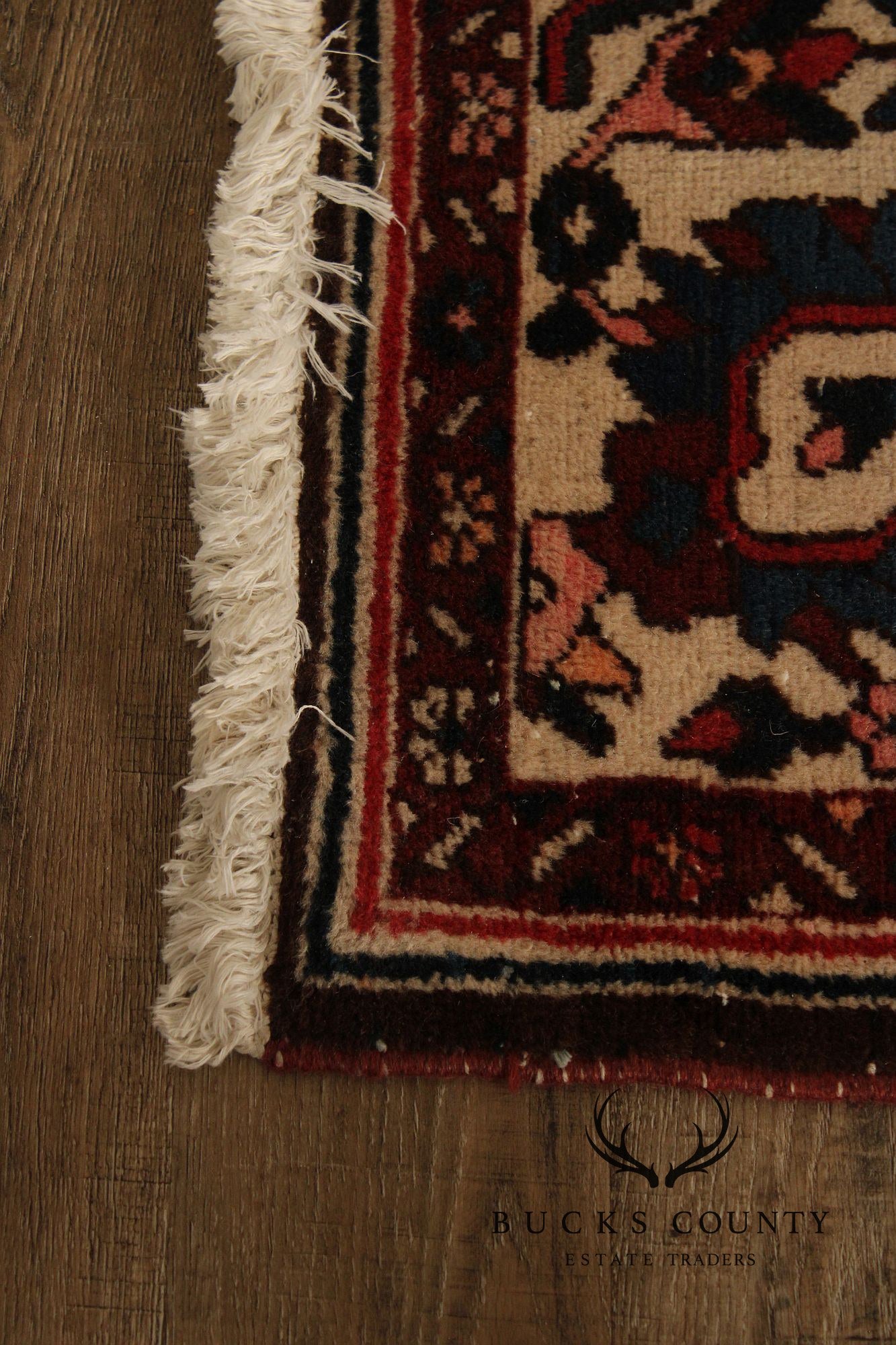 Vintage Persian Hand Knotted  Heriz Area Rug 8' 9" x 11' 11"