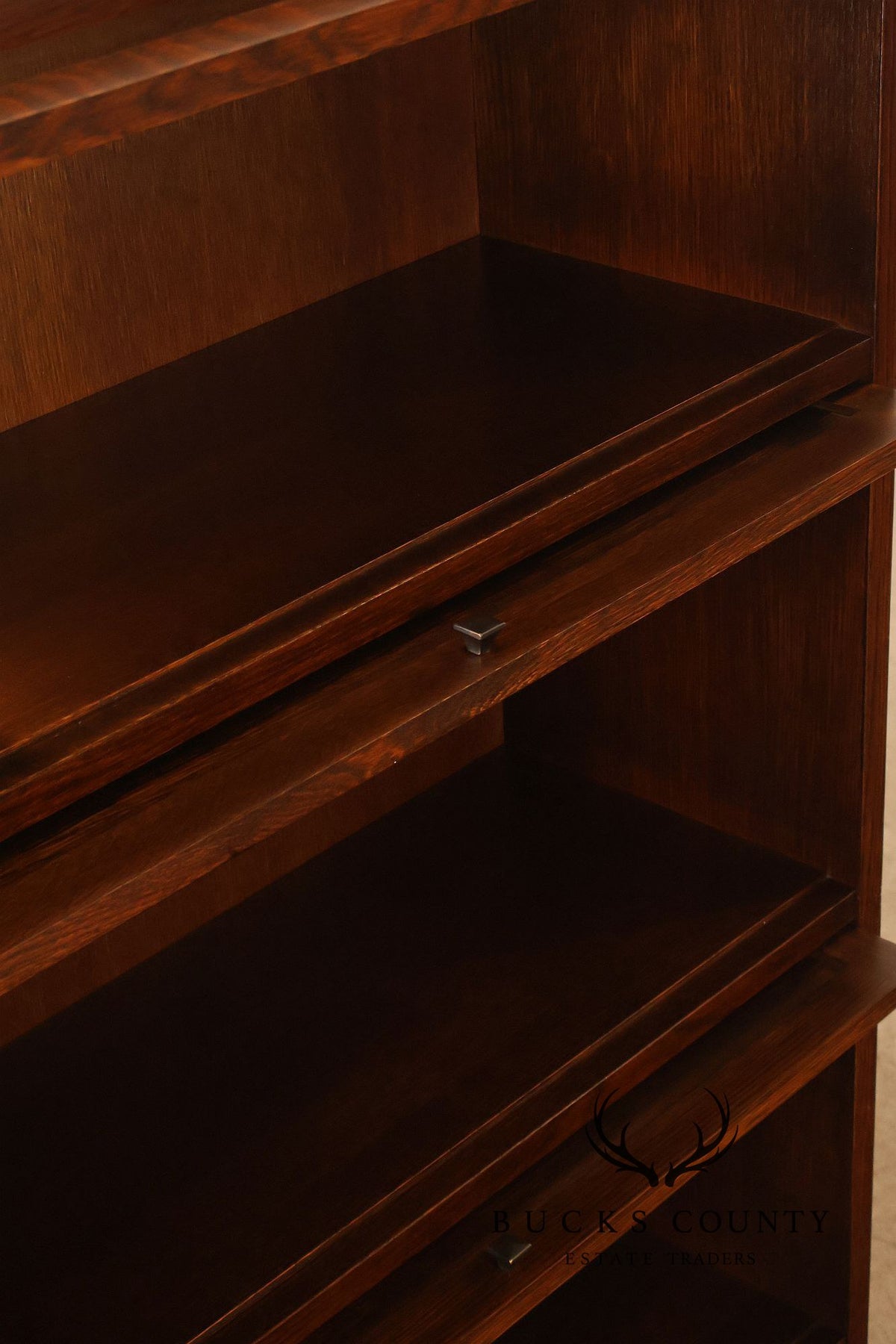Stickley Mission Collection Oak Three-Section Barrister Bookcase