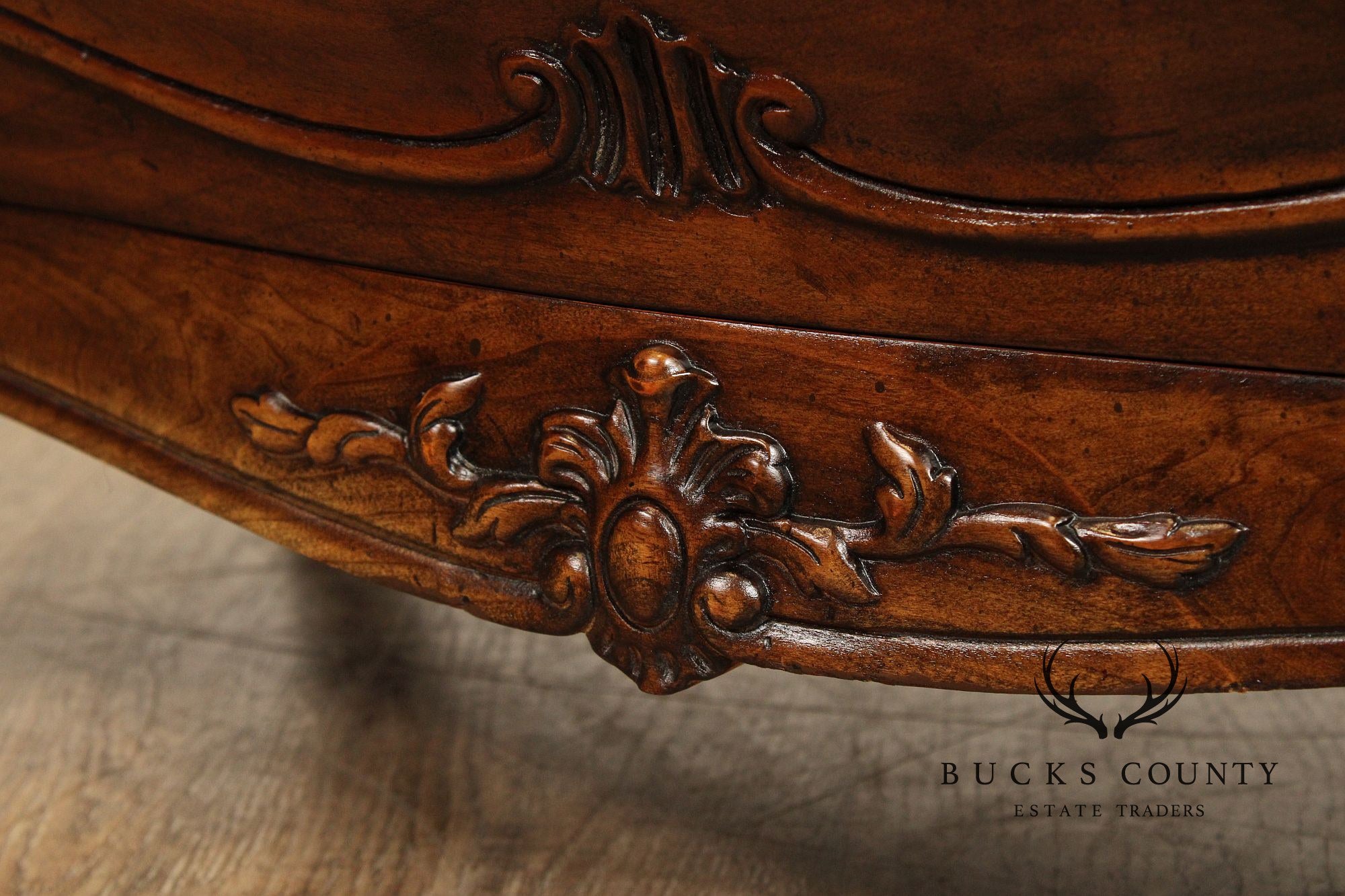 Henredon 'Folio 10' French Louis XV Style Walnut Bombe Commode