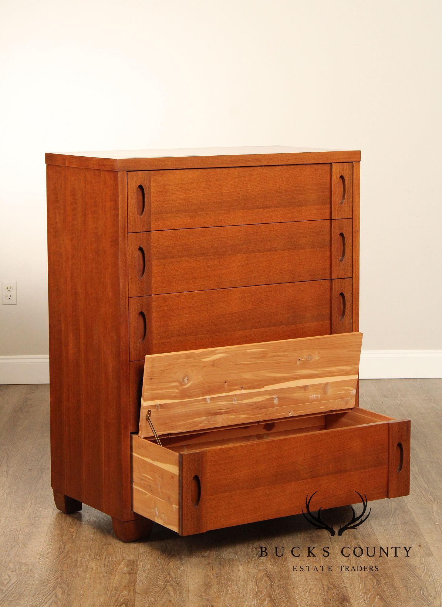 Phenix Furniture Co. Mid Century Modern Walnut Tall Chest