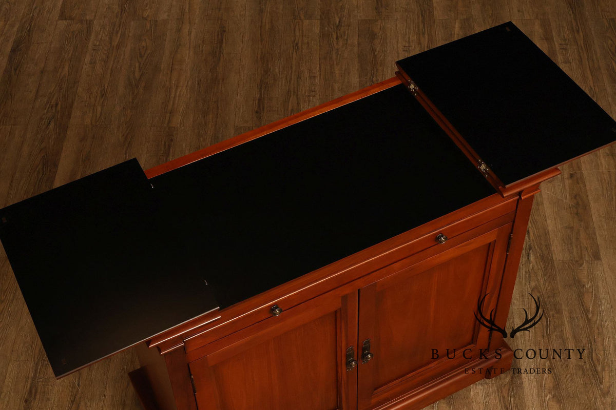Ethan Allen 'Medallion' Cherry Flip-Top Server