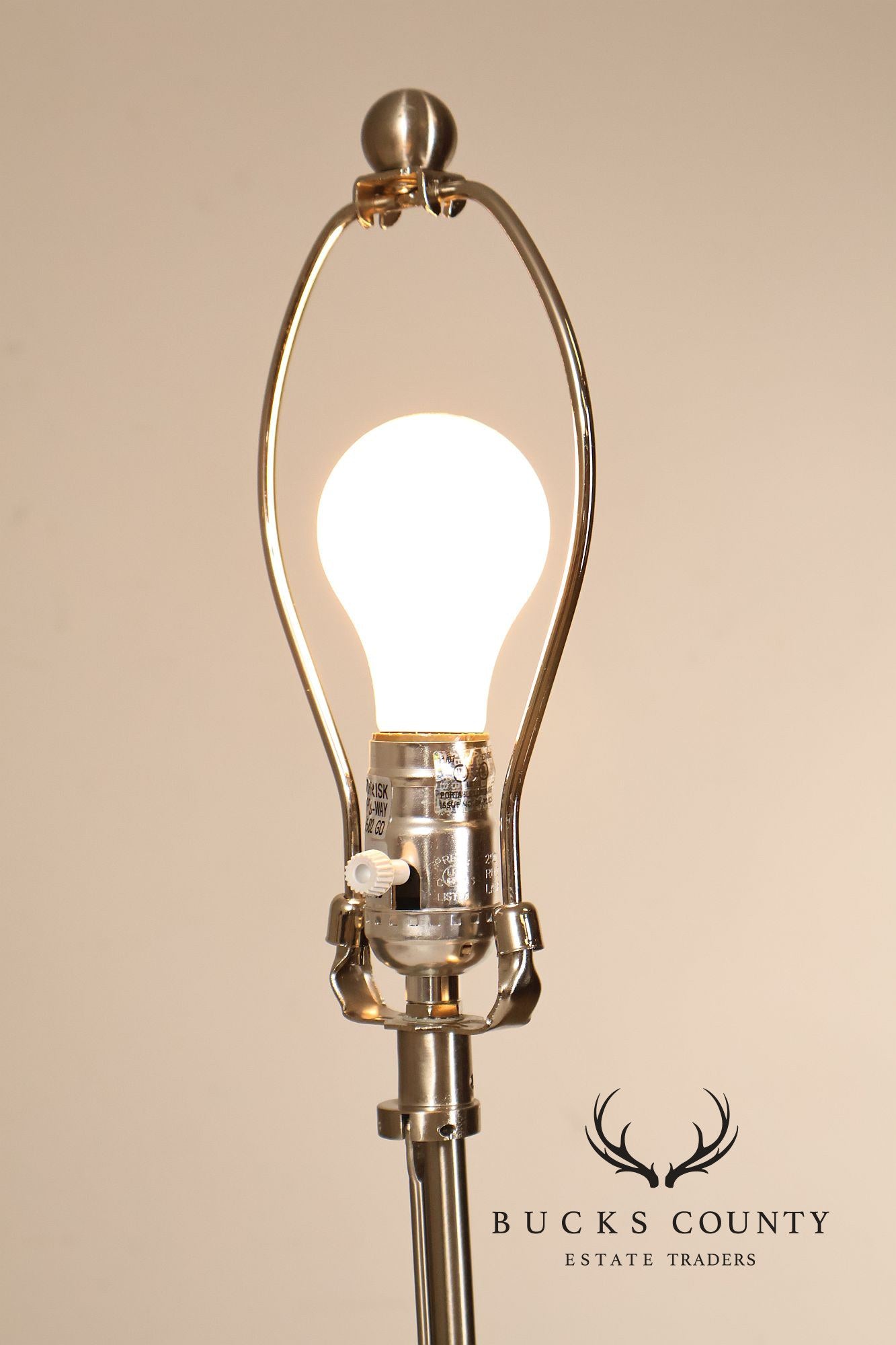 Contemporary Nickel Cantilever Table Lamp