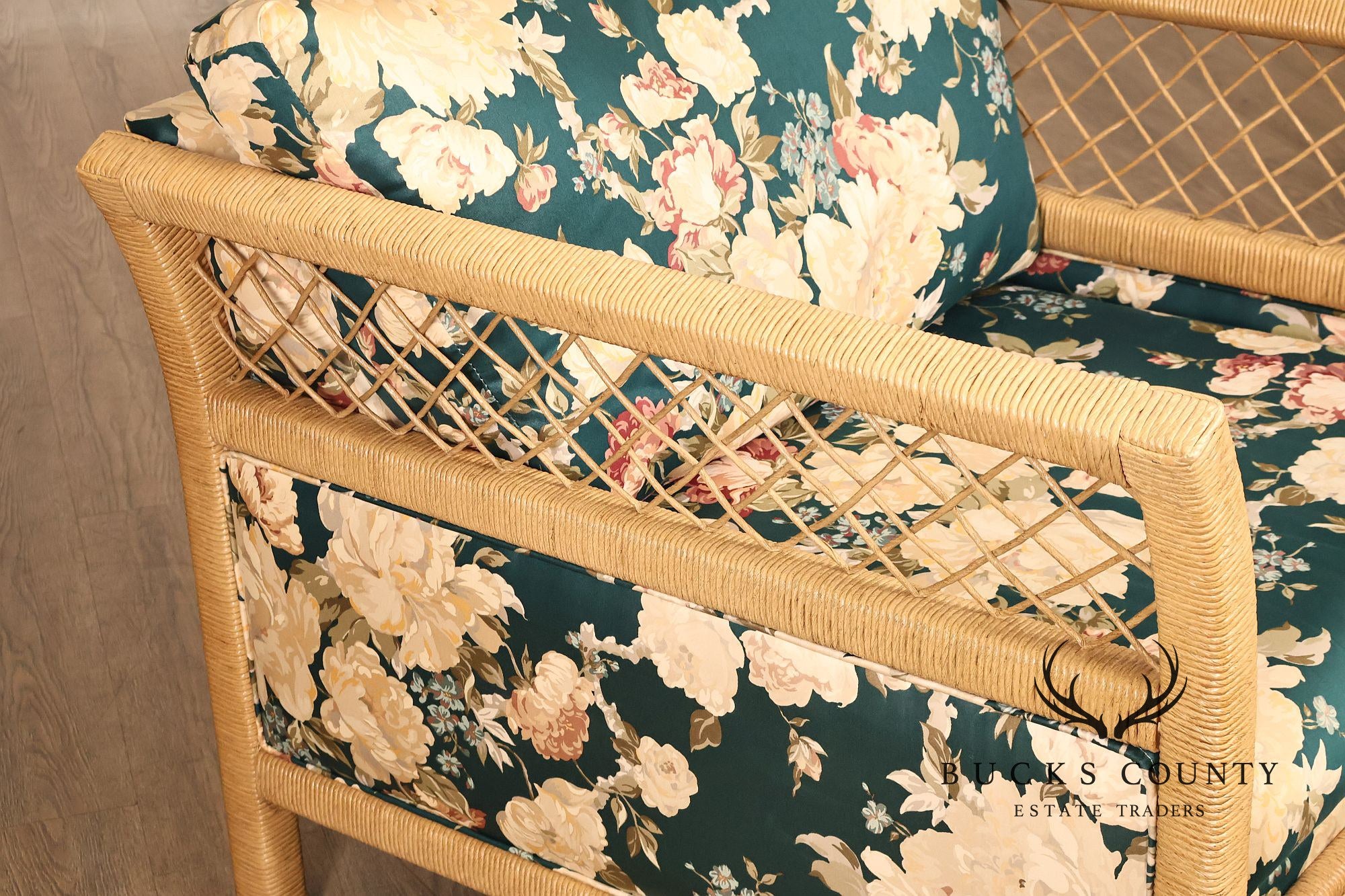 Lexington Henry Link  Furniture Wicker Upholstered Lounge Chair