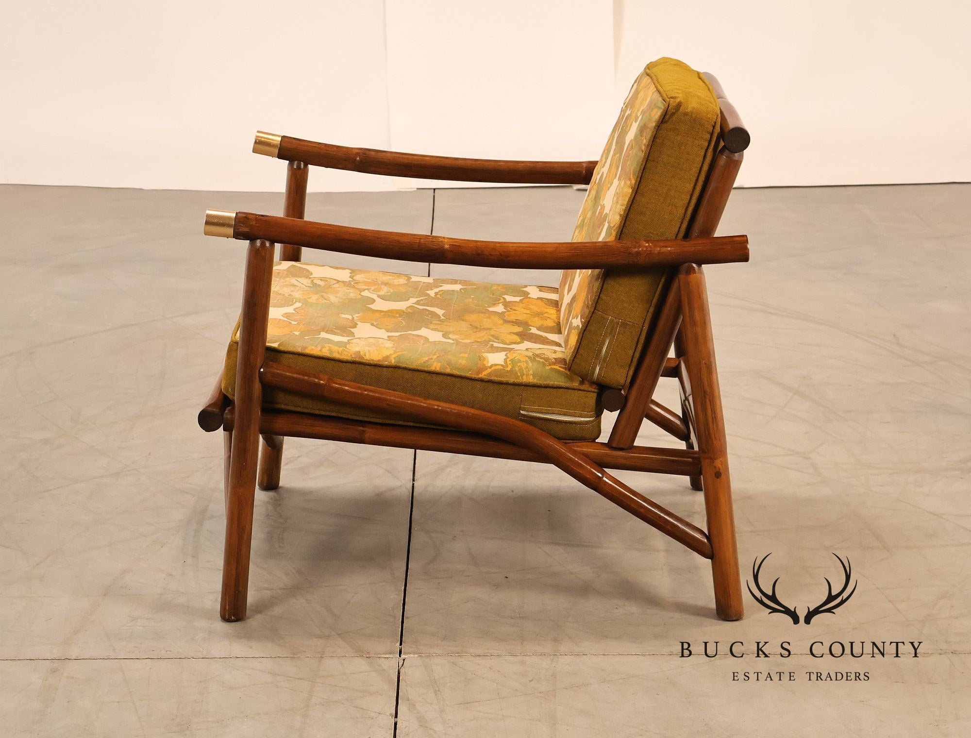 Vogue Coastal Vintage Rattan Bamboo Armchair