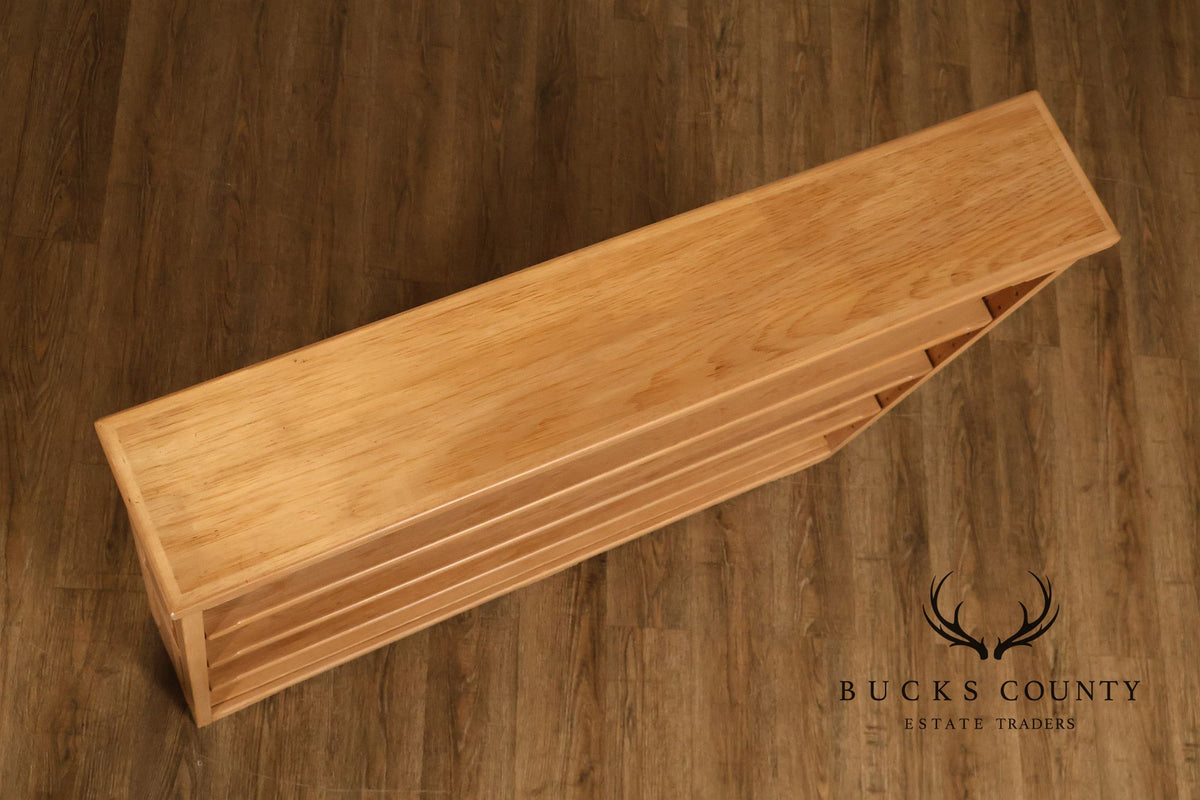 Rancho Monterey Style Oak Open Four Shelf Bookcase