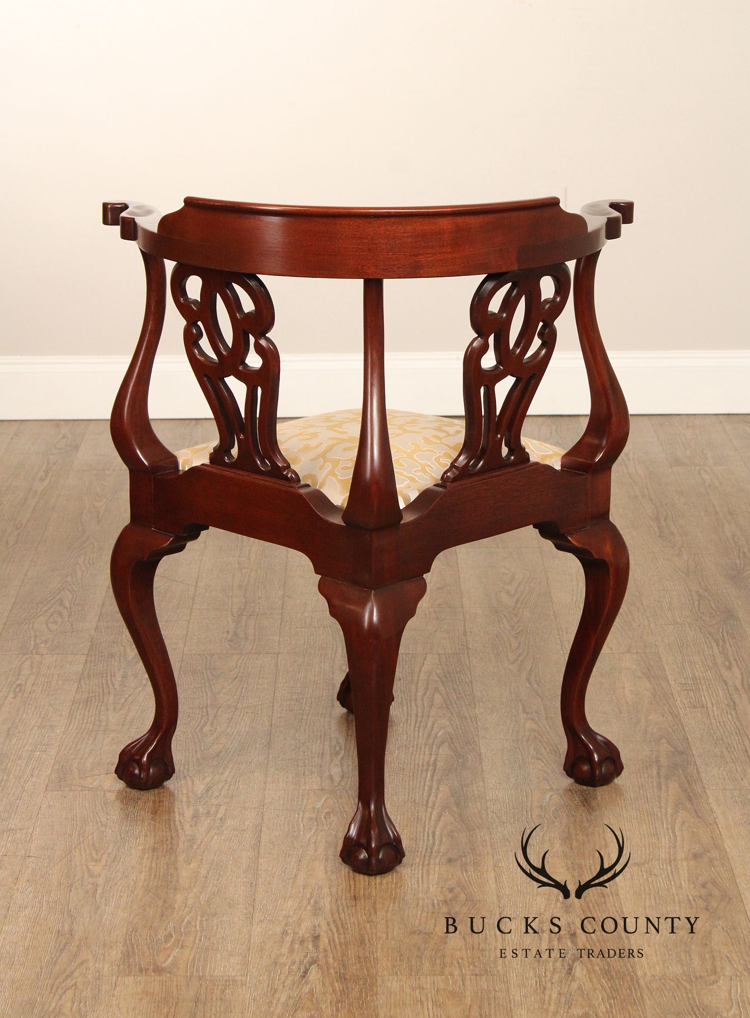 Hickory Chair Chippendale Style Mahogany Corner Chair