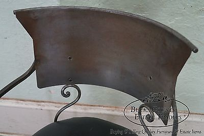 Quality Steel Directoire Style Klismos Arm Chair made in Italy