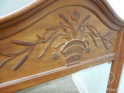 Ethan Allen Country French Carved Trumeau Mirror