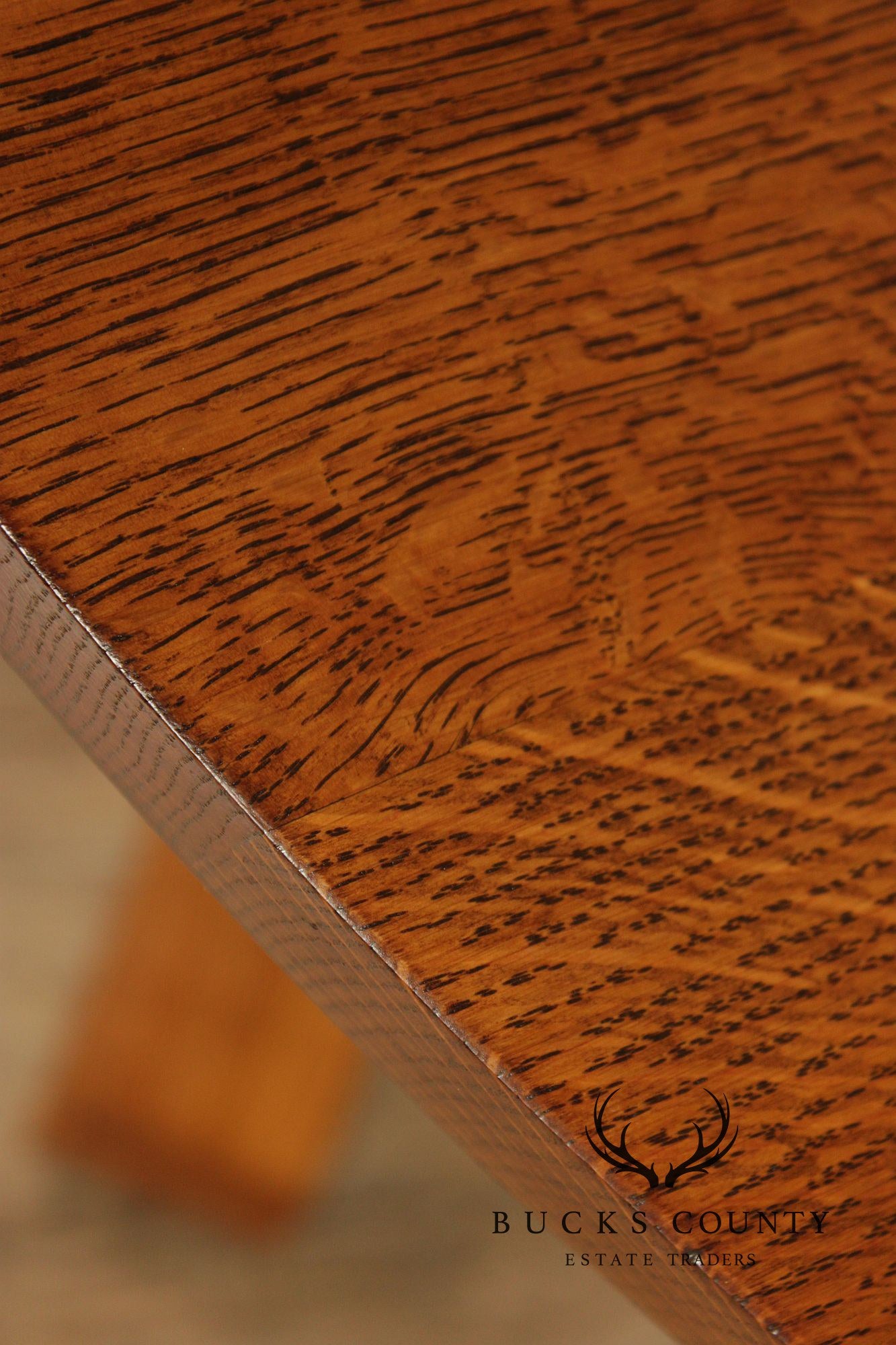 Stickley Mission Collection Round Oak Dining Table