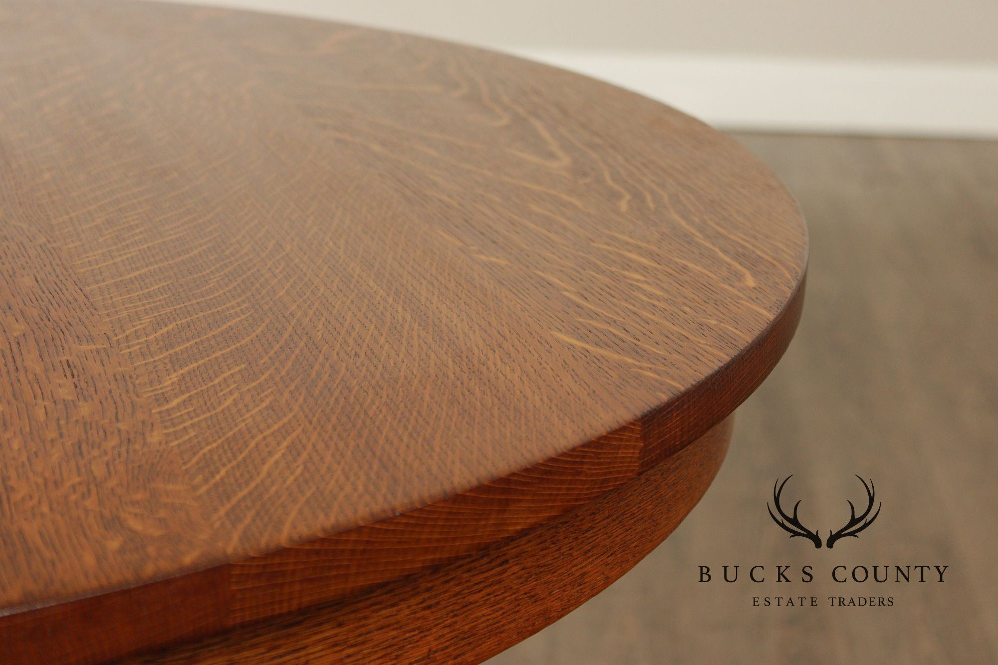 Stickley Mission Collection Round Oak Dining Table