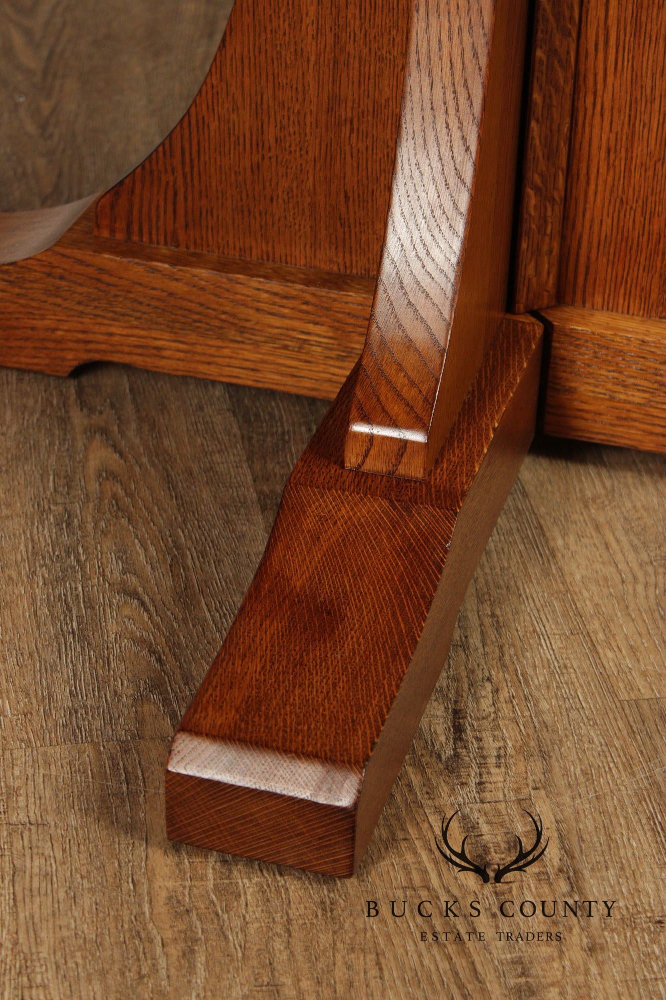 Stickley Mission Collection Round Oak Dining Table