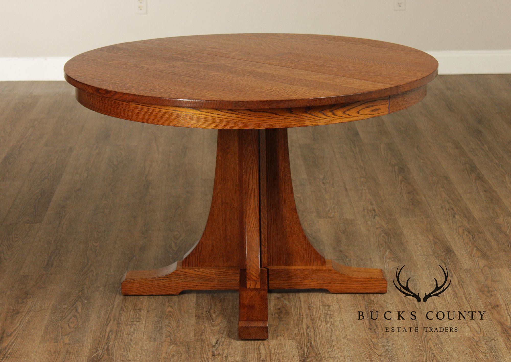 Stickley Mission Collection Round Oak Dining Table