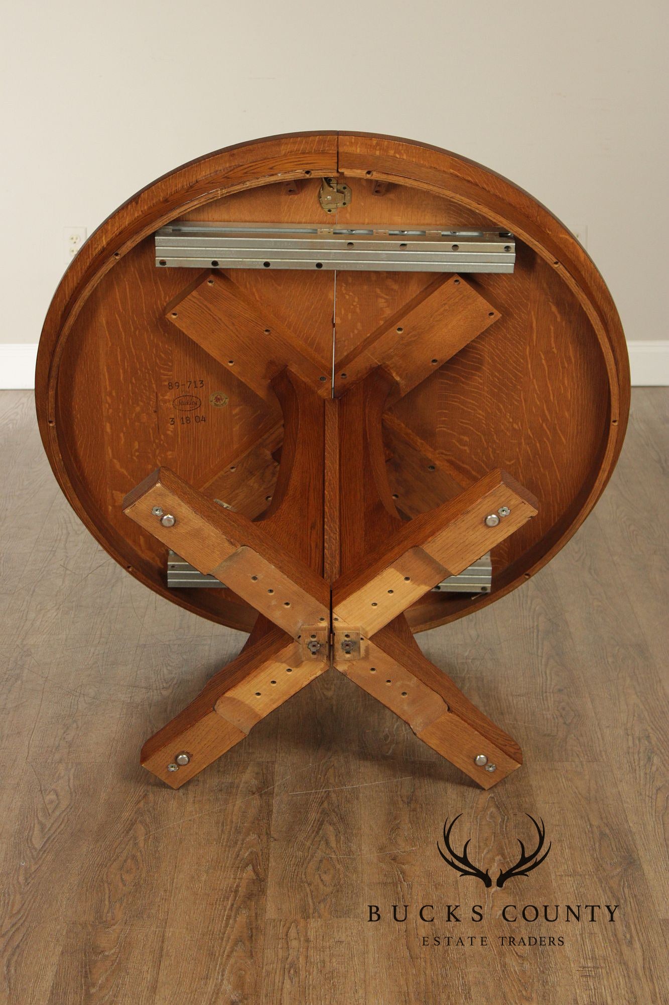 Stickley Mission Collection Round Oak Dining Table