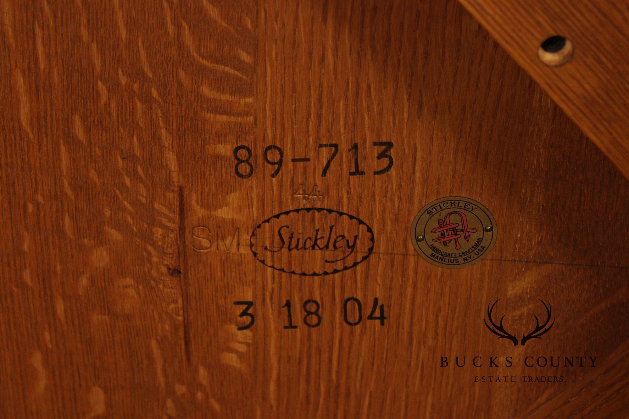 Stickley Mission Collection Round Oak Dining Table