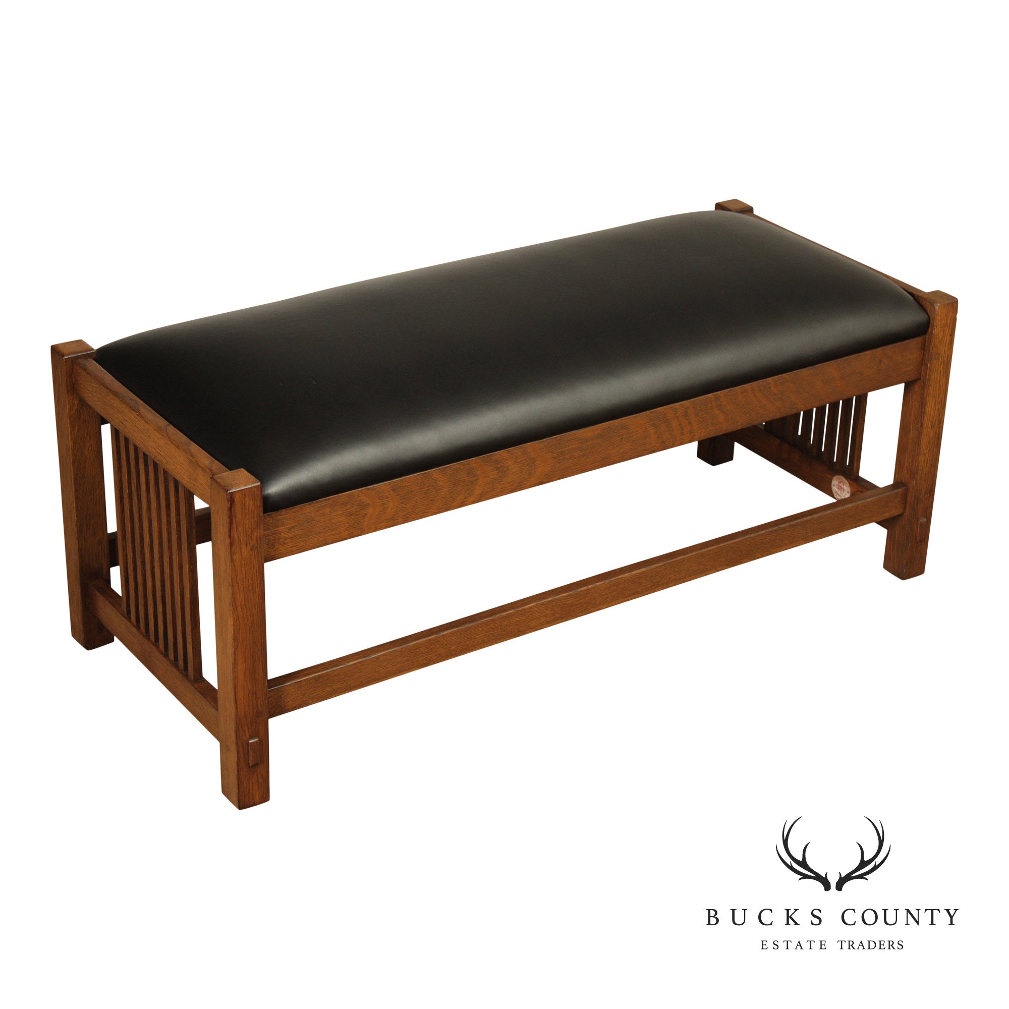 Stickley Mission Collection Oak Spindle Side Bench
