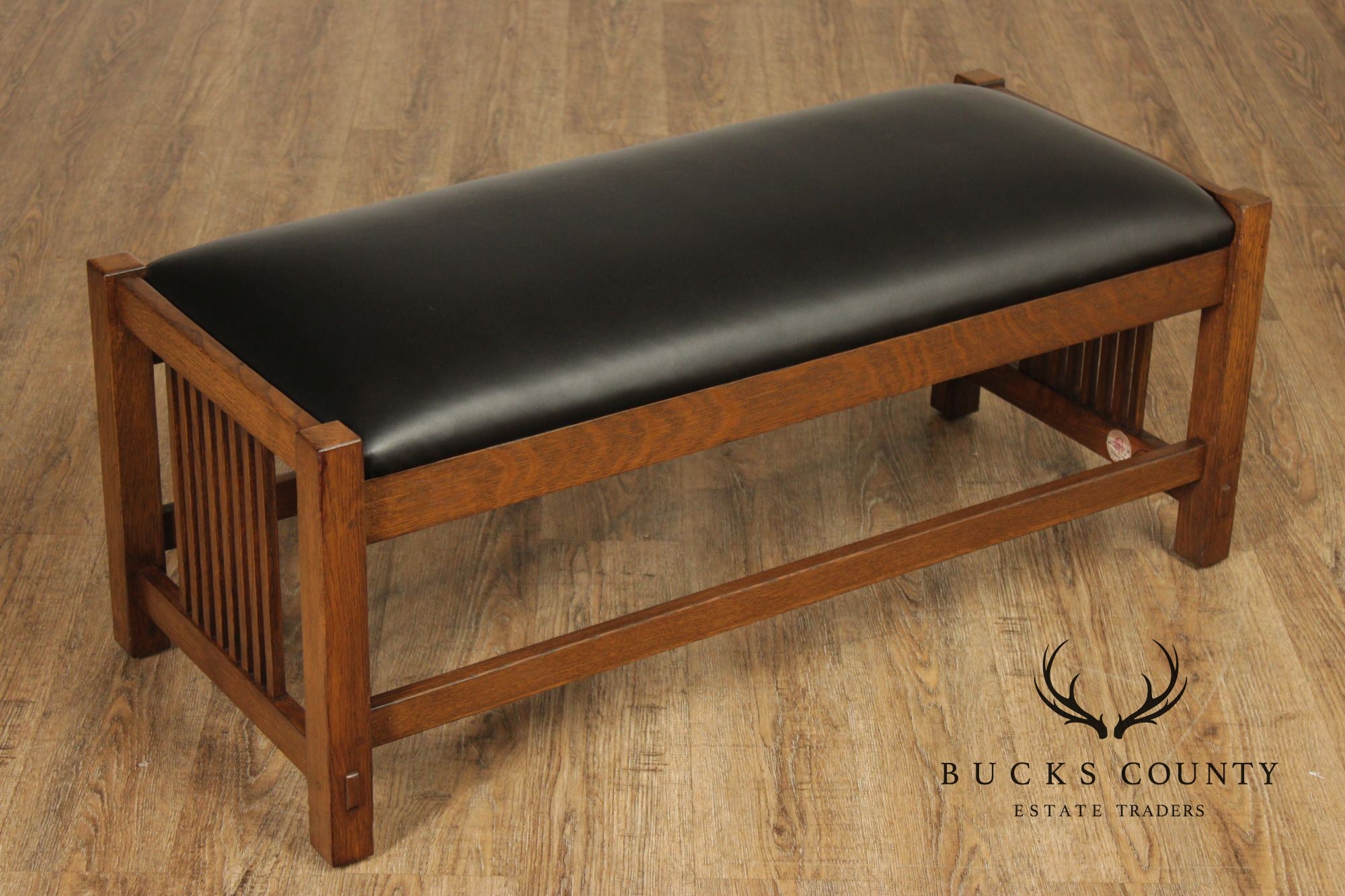 Stickley Mission Collection Oak Spindle Side Bench