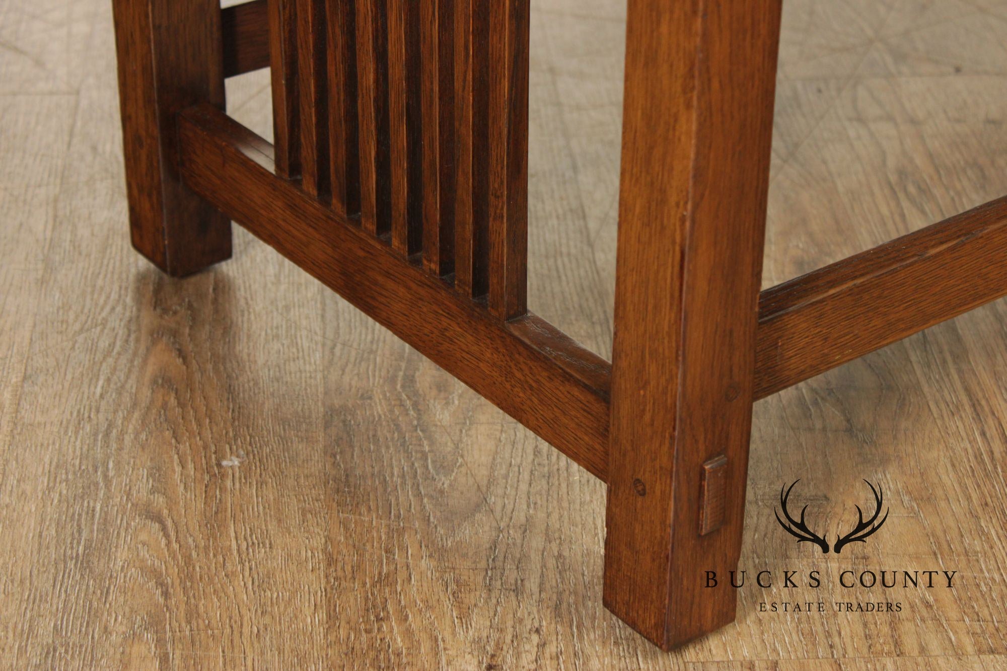 Stickley Mission Collection Oak Spindle Side Bench