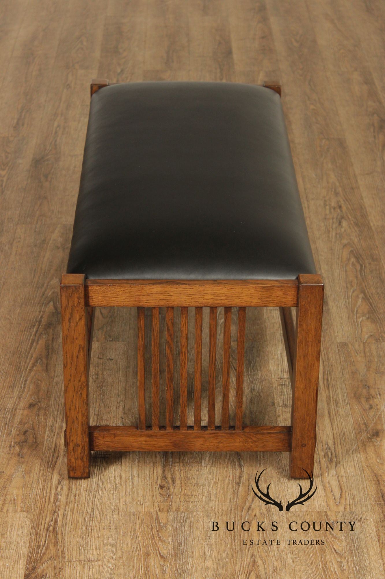 Stickley Mission Collection Oak Spindle Side Bench