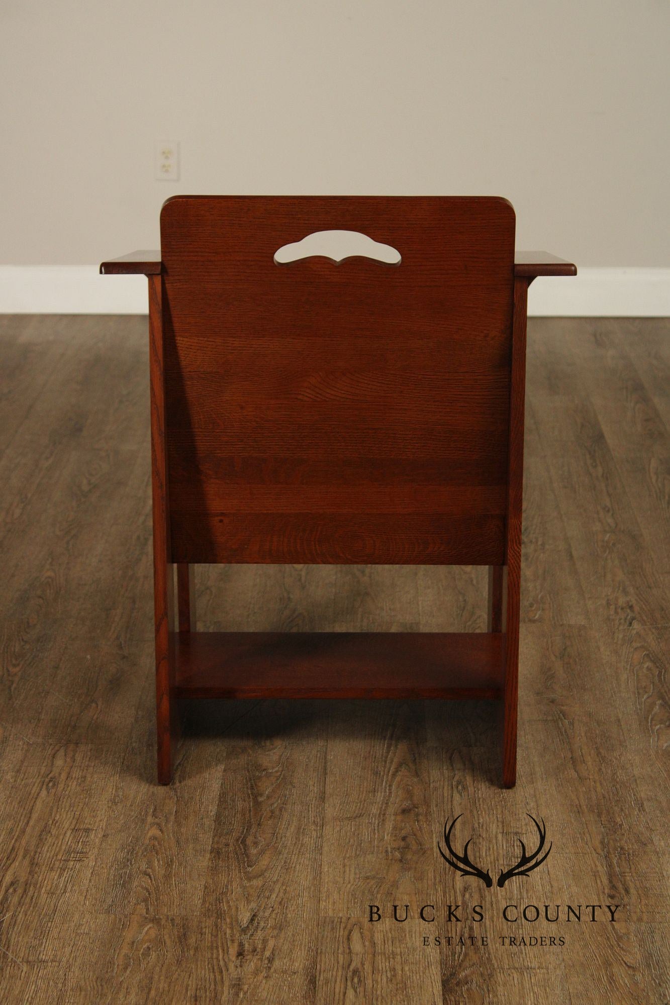 Stickley Mission Collection Pair Of Oak And Leather Cafe Armchairs