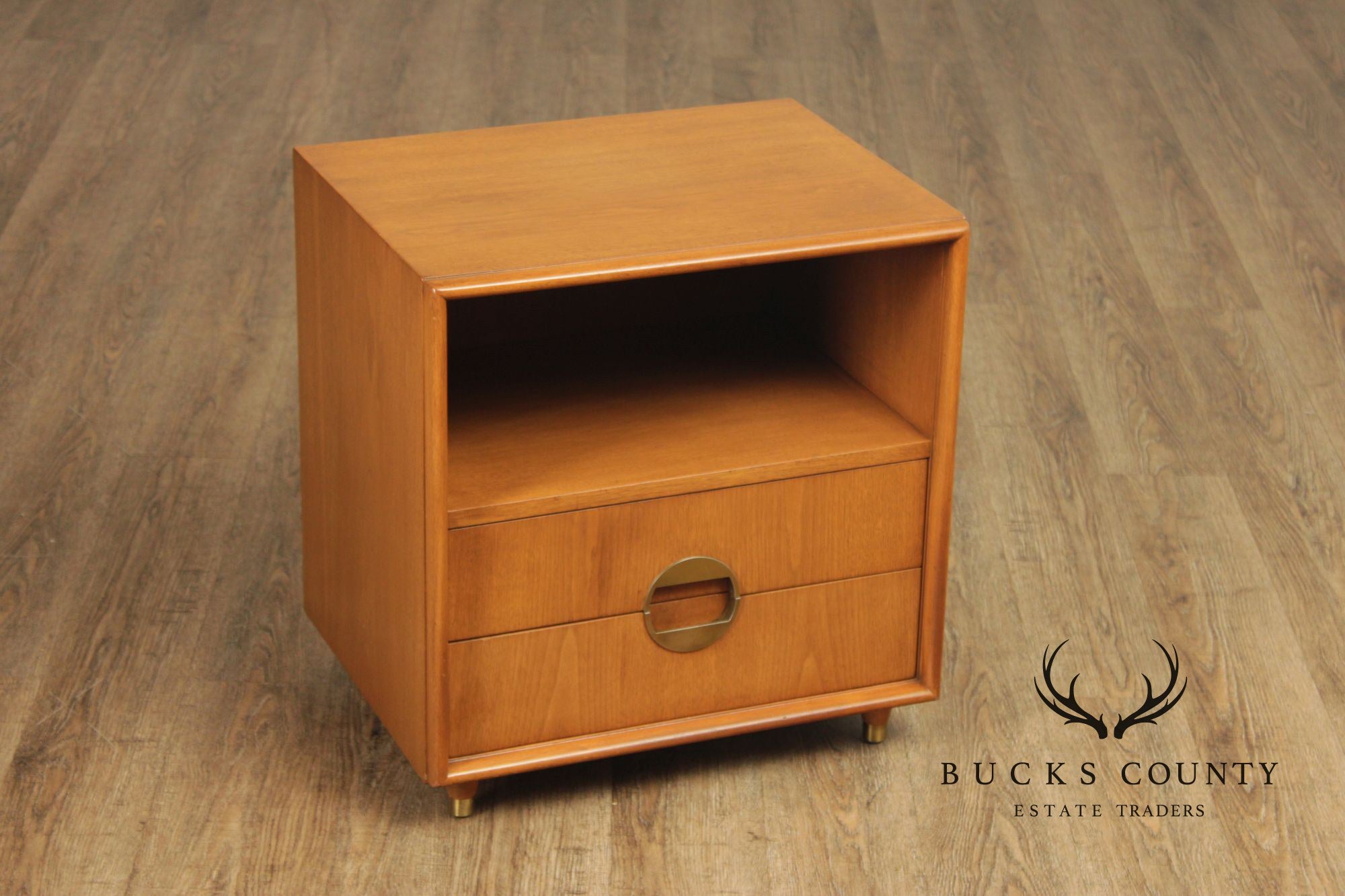 Johnson Furniture Co. Mid Century Modern Pair of Nightstands