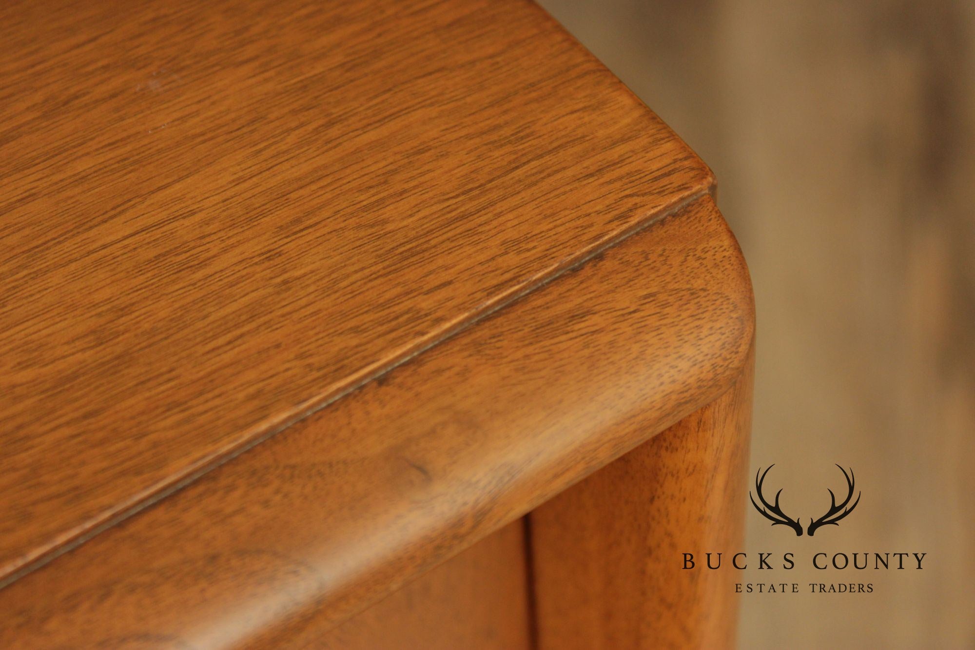 Johnson Furniture John Stewart Walnut Mid-Century Modern Eight Drawer Dresser With Brass Hardware