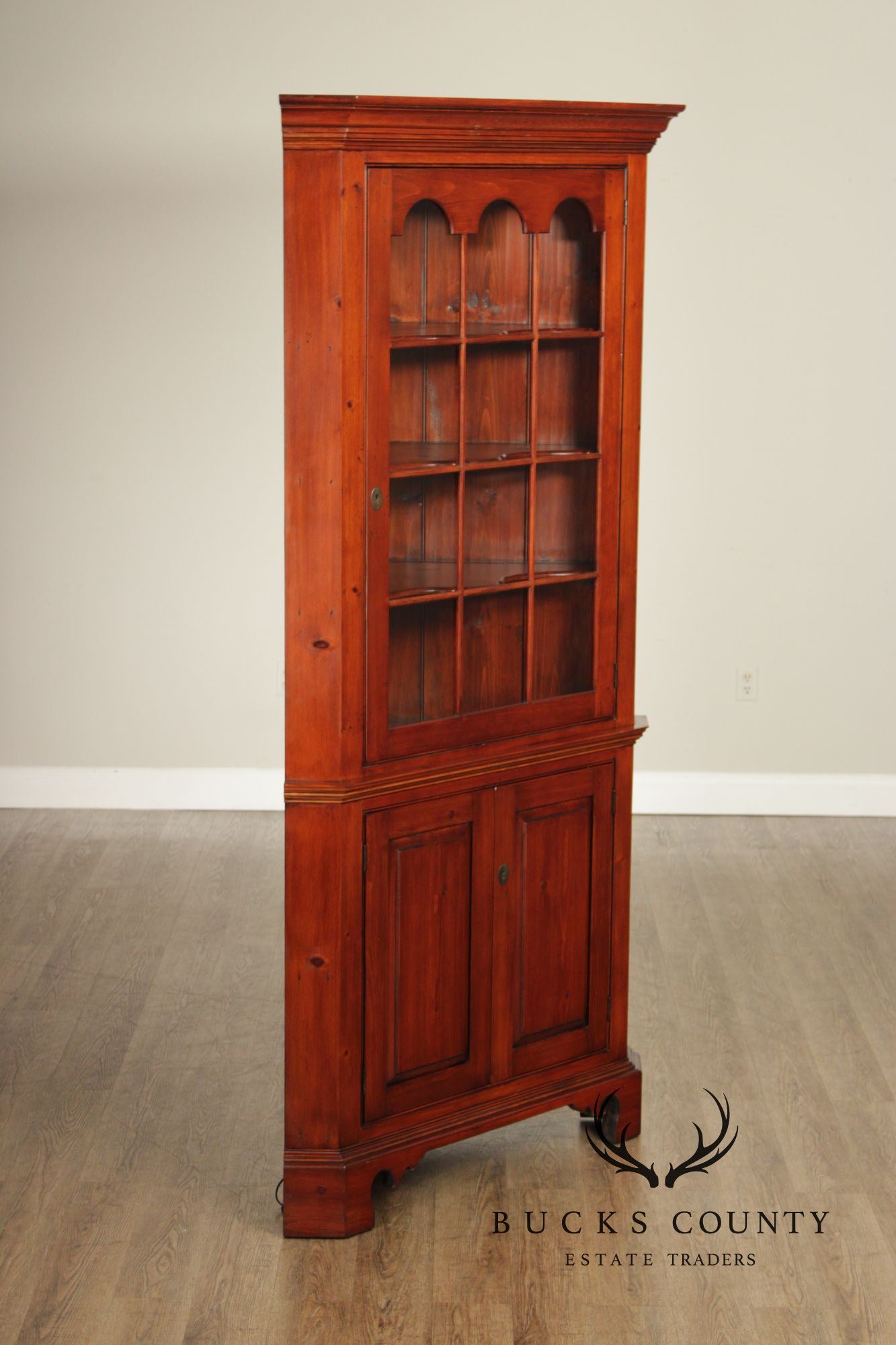 William Draper Custom Pine Corner Cabinetc