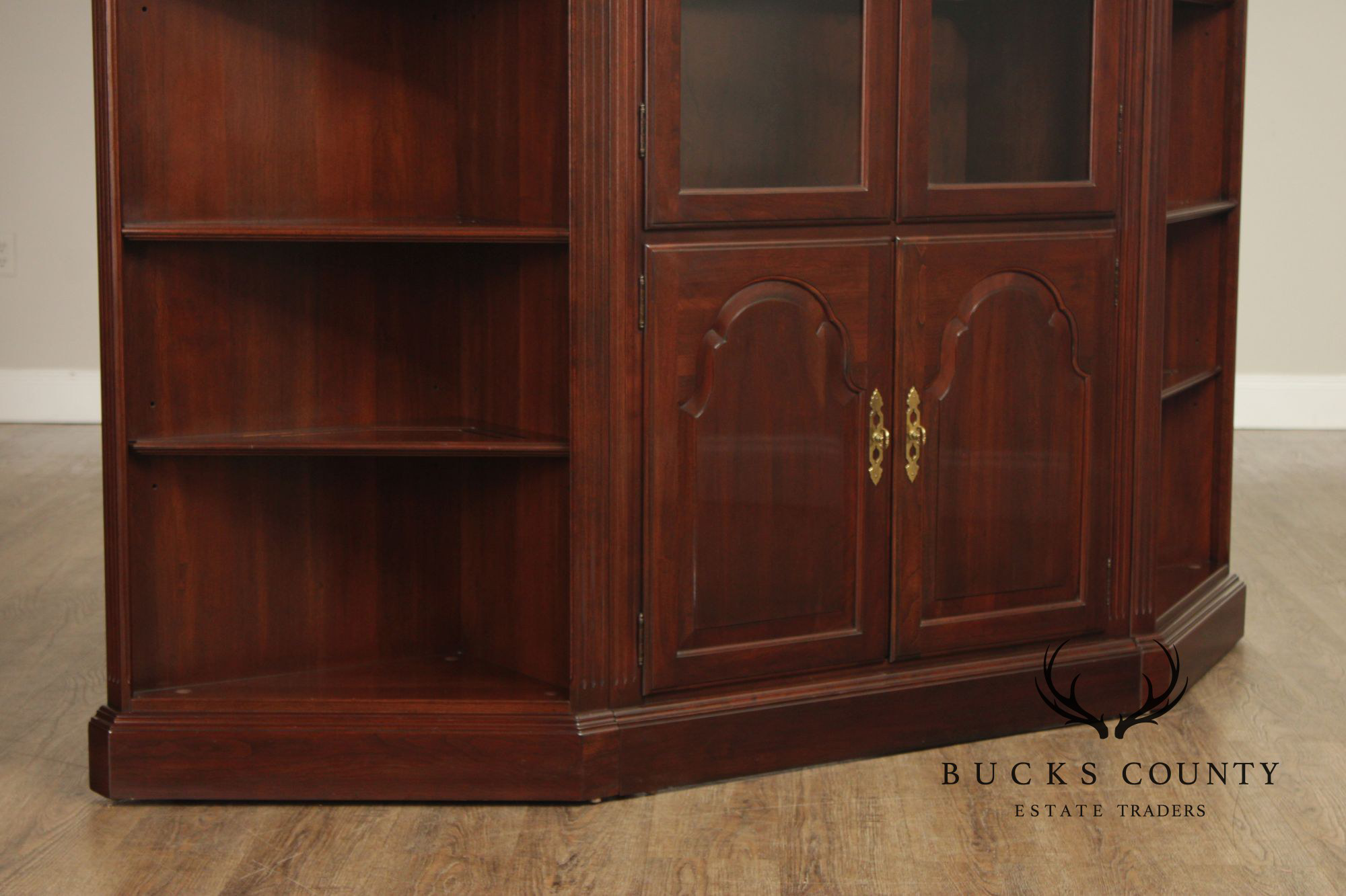 Ethan Allen Georgian Court Vintage Cherry Bookcase Display Unit