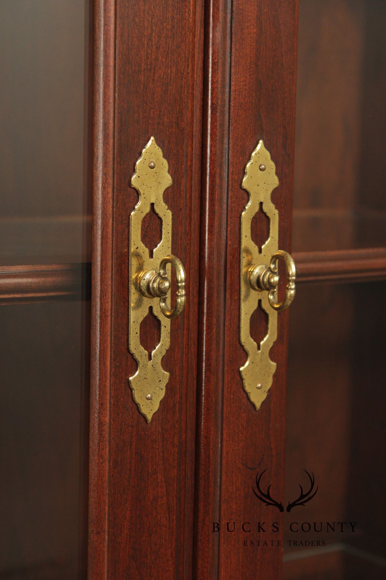Ethan Allen Georgian Court Vintage Cherry Bookcase Display Unit